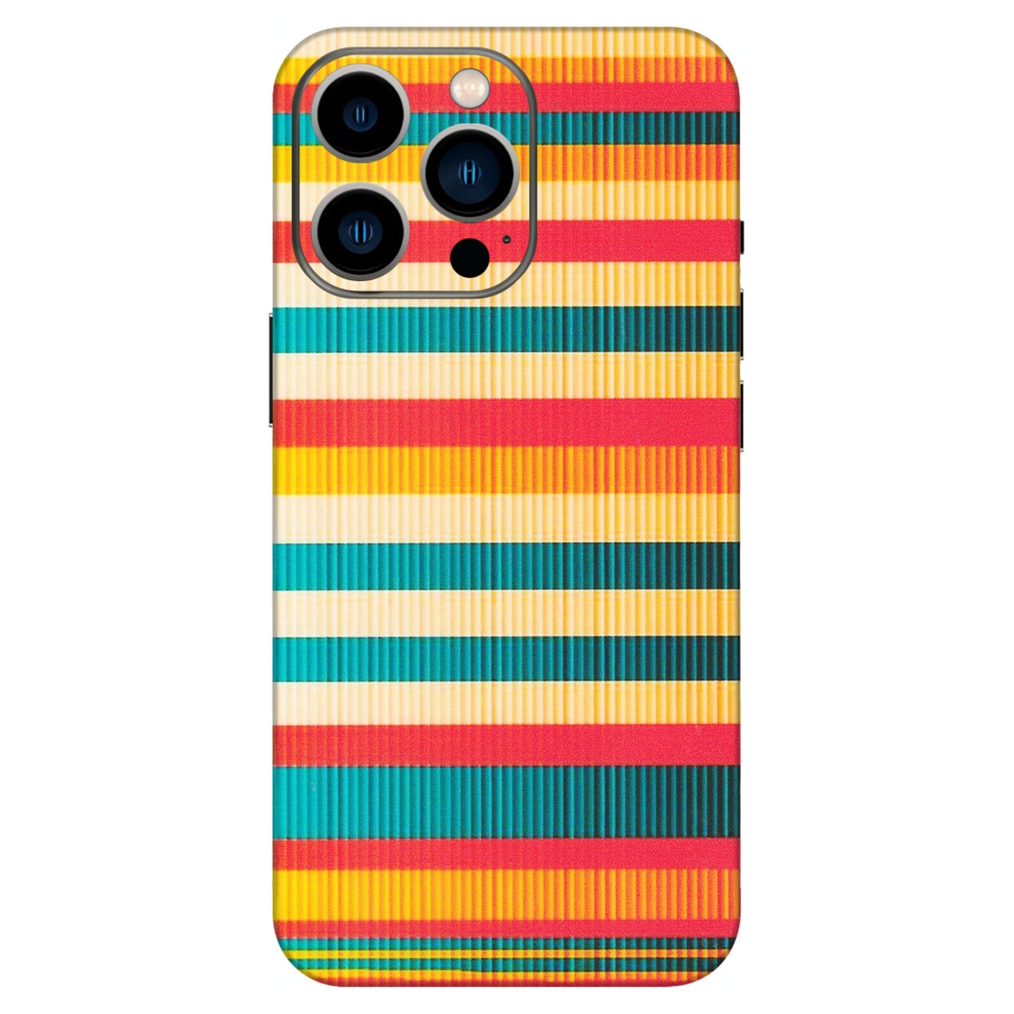 Apple iPhone Skins (All Models) - Colourful Stripes Soothing Effect - Matte Finish (M-86) iPhone 13 Pro