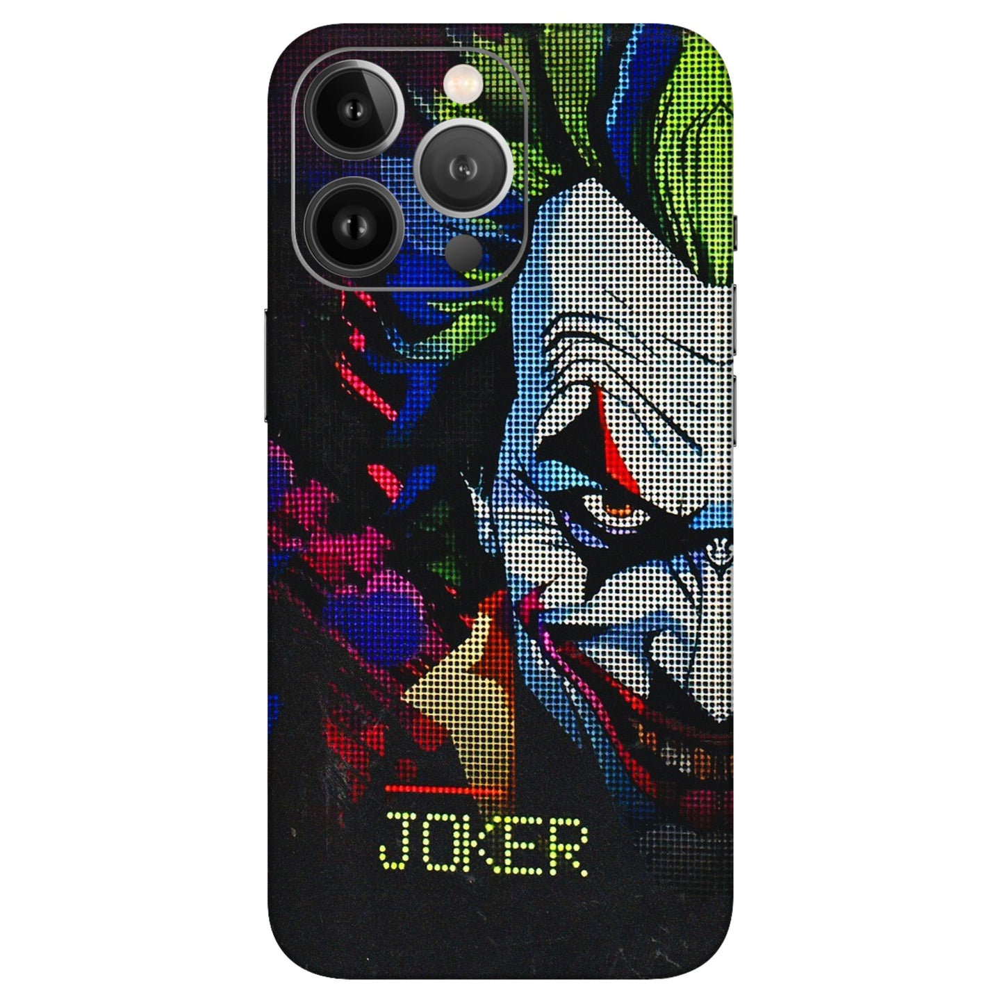 Apple iPhone Skins (All Models) - Joker Dot Matrix - 3D Embossed Finish (L-08) iPhone 13 Pro Max