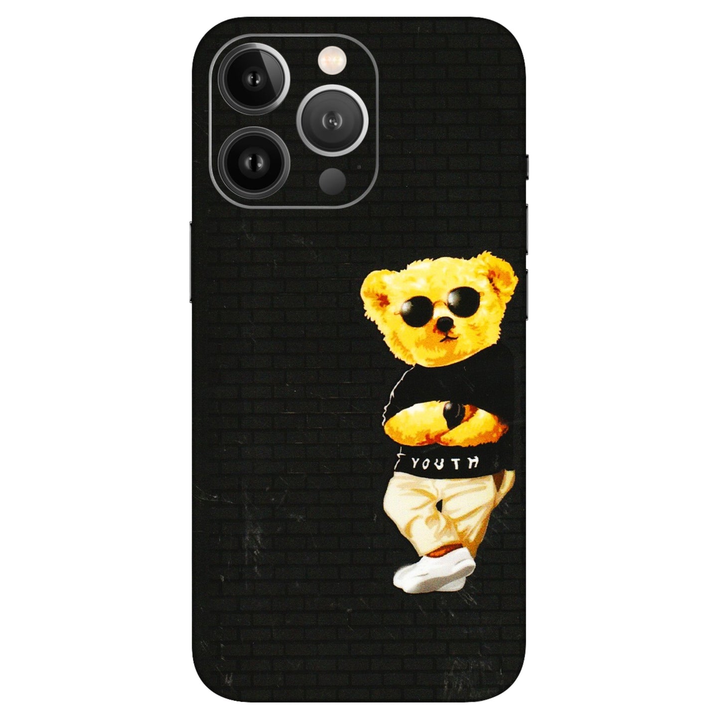 Apple iPhone Skins (All Models) - Classy Teddy Bear - 3D Embossed Finish (L-116) iPhone 13 Pro Max