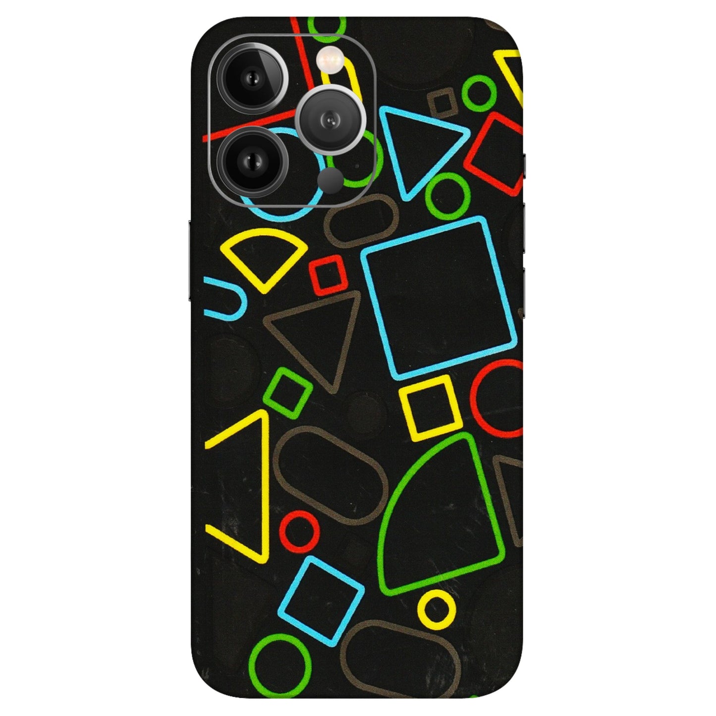 Apple iPhone Skins (All Models) - Black Shapes - 3D Embossed Finish (L-131) iPhone 13 Pro Max