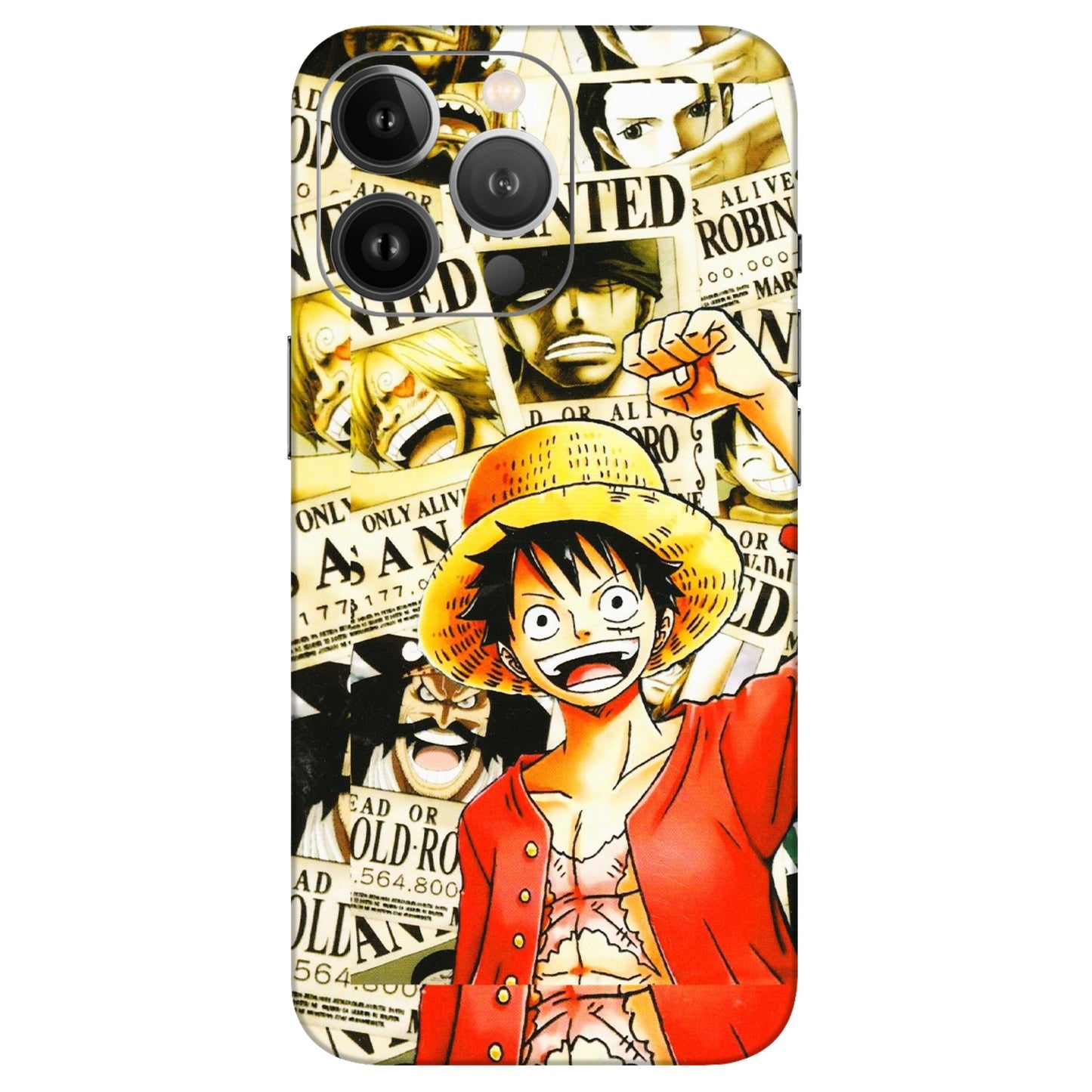 Apple iPhone Skins (All Models) - Luffy Anime - 3D Embossed Finish (L-177) iPhone 13 Pro Max