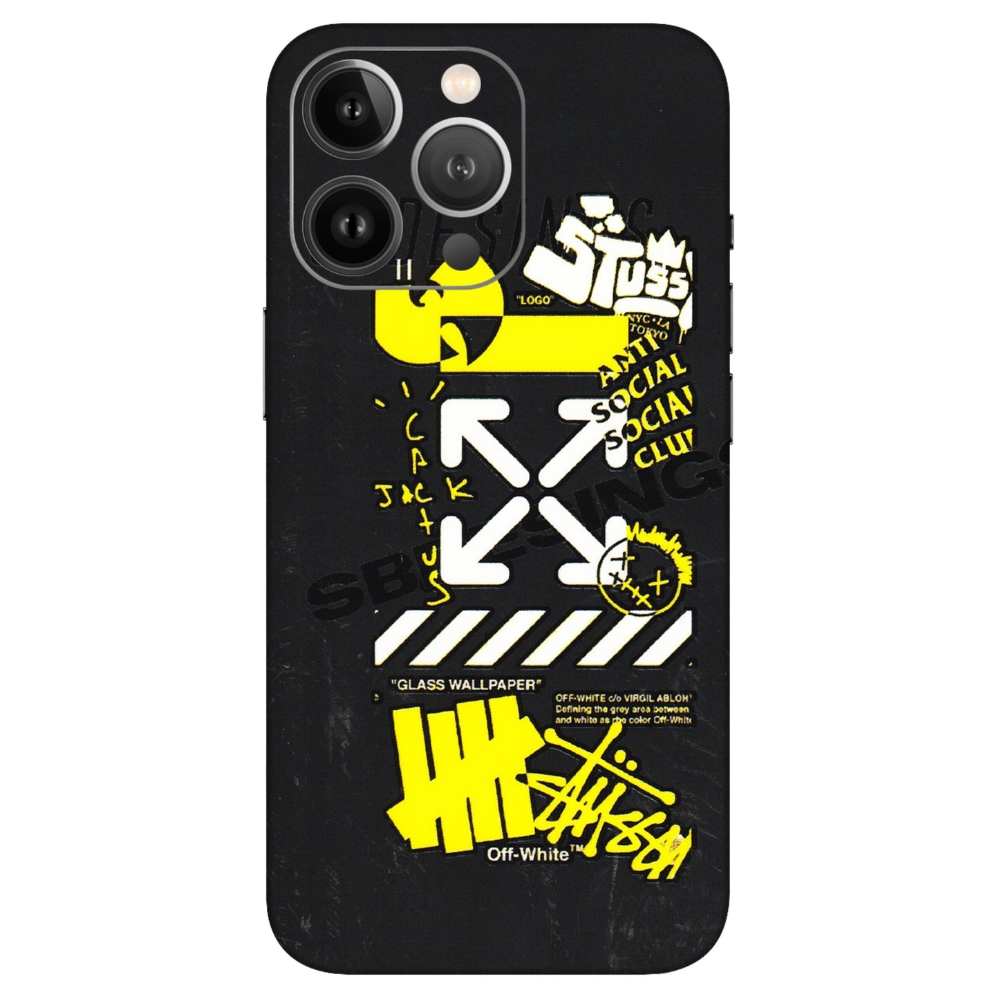 Apple iPhone Skins (All Models) - Anti Social Graffiti - 3D Embossed Finish (L-198) iPhone 13 Pro Max