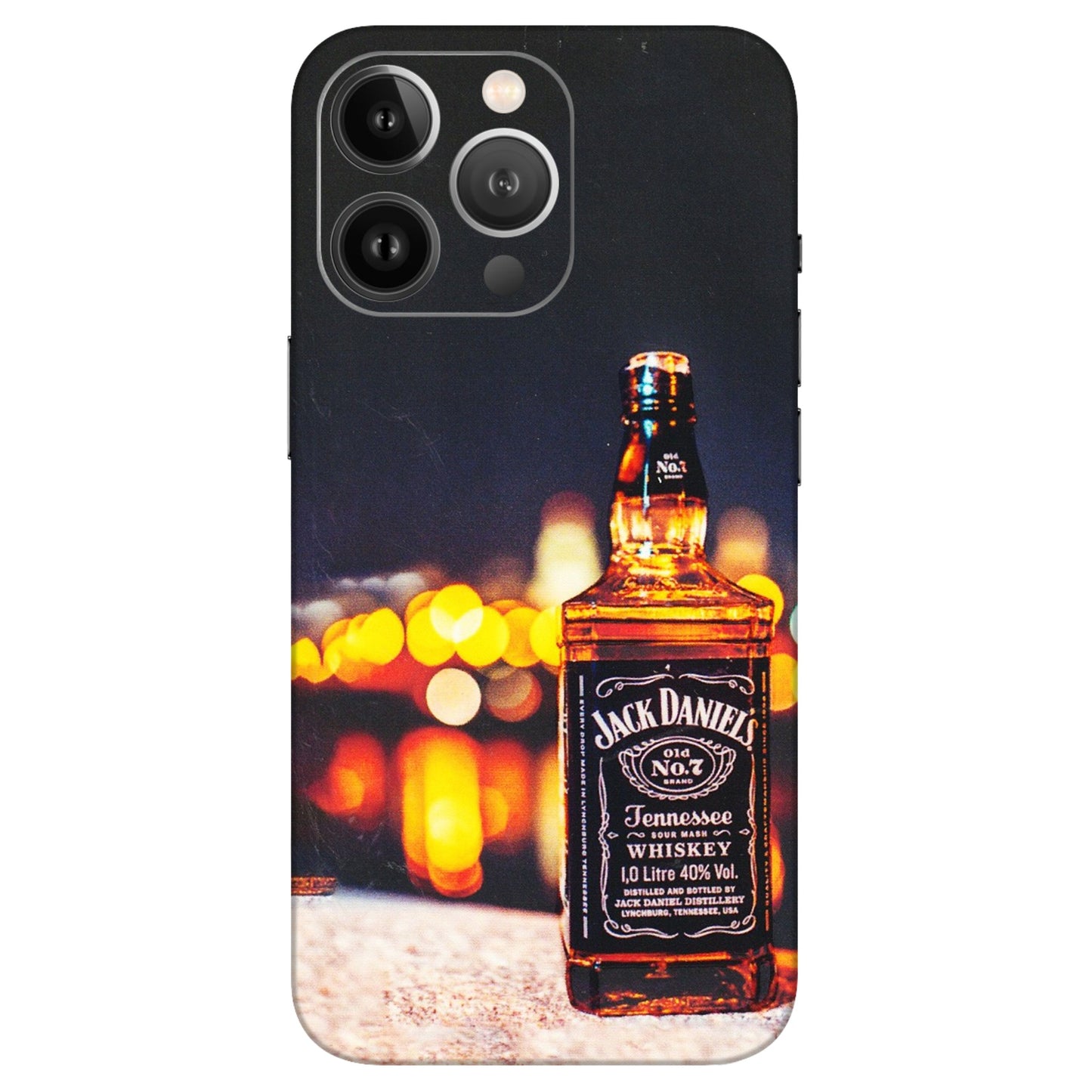 Apple iPhone Skins (All Models) - JD Whiskey Bottle - 3D Embossed Finish (L-20) iPhone 13 Pro Max