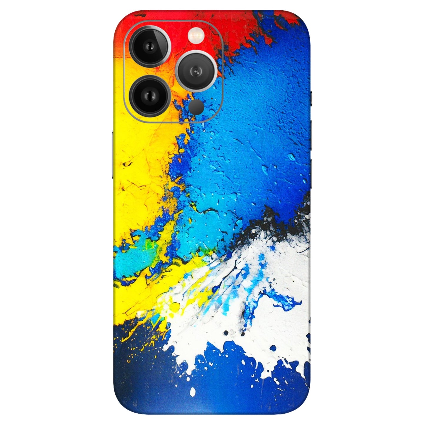 Apple iPhone Skins (All Models) - Acrylic Paint Spill - 3D Embossed Finish (L-229) iPhone 13 Pro Max
