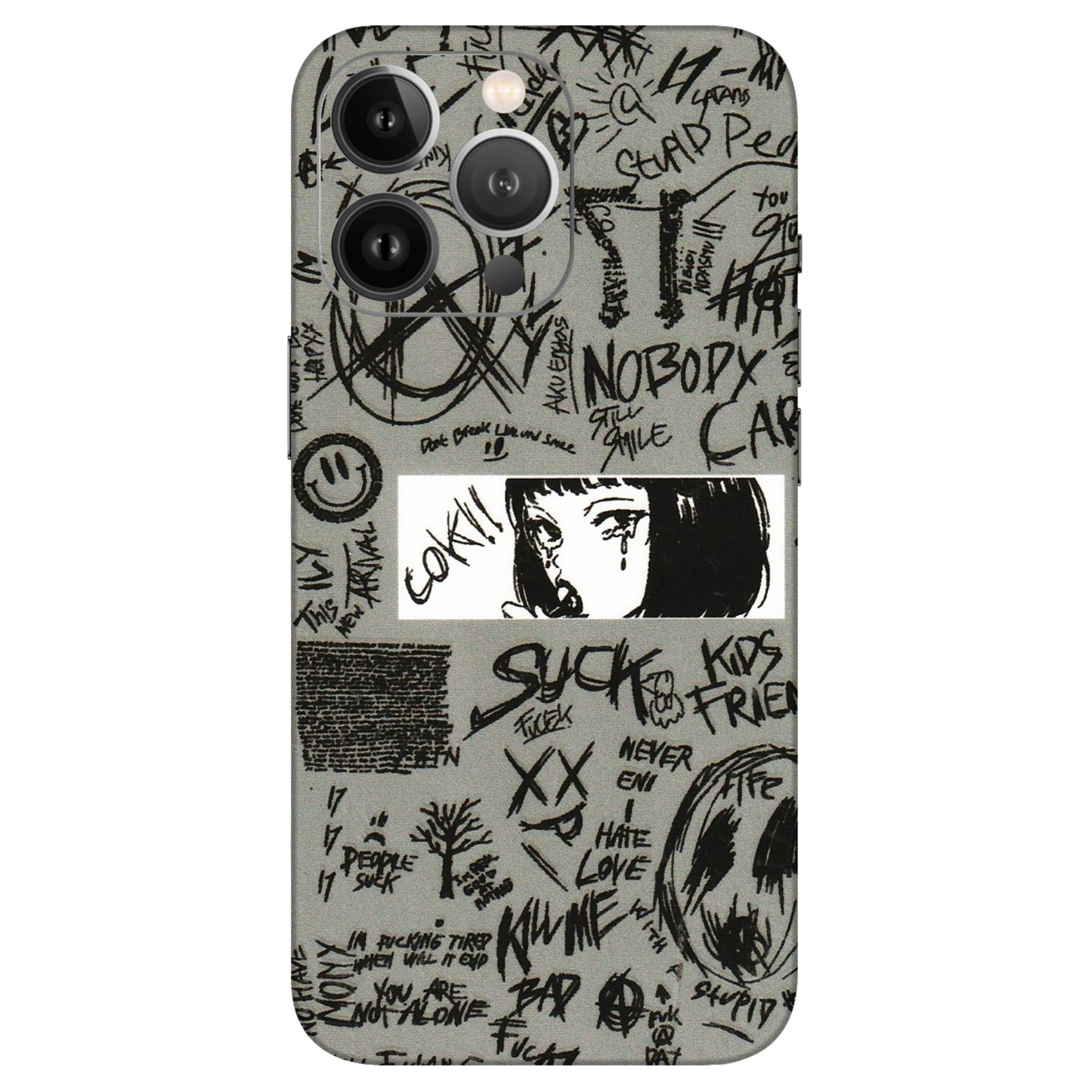 Apple iPhone Skins (All Models) - Never Have Love Anime - 3D Embossed Finish (L-260) iPhone 13 Pro Max