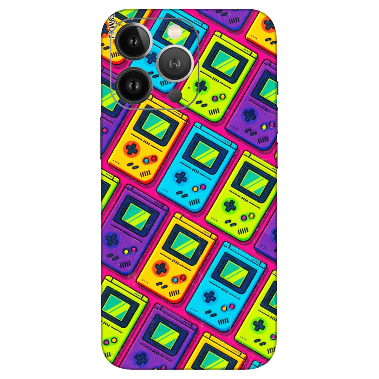 Apple iPhone Skins (All Models) - Gameboy Colourful - 3D Embossed Finish (L-266) iPhone 13 Pro Max