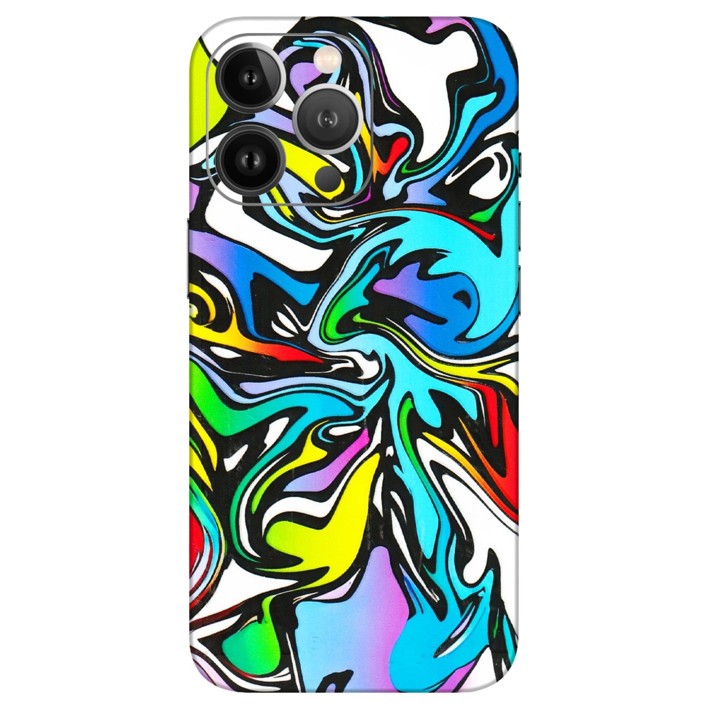 Apple iPhone Skins (All Models) - Abstract Colour Paints - 3D Embossed Finish (L-271) iPhone 13 Pro Max