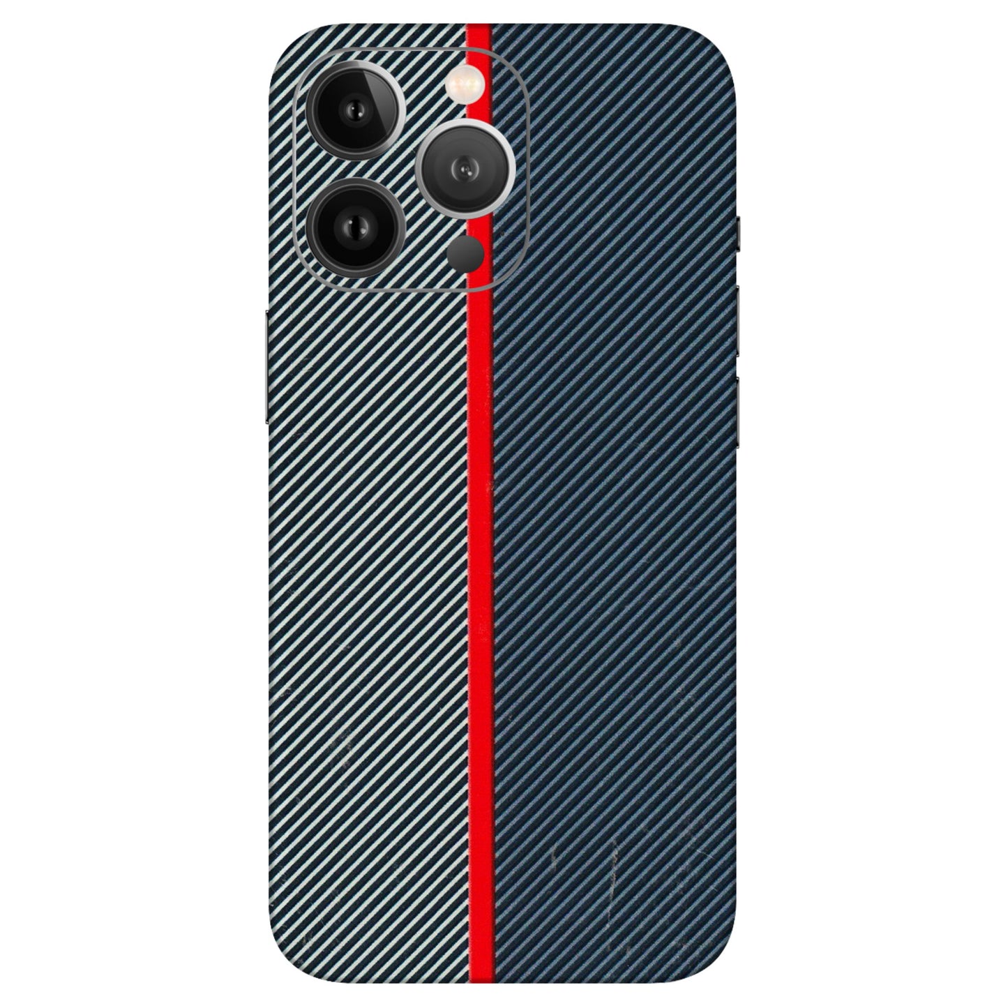 Apple iPhone Skins (All Models) - Blue Sober Lines - 3D Embossed Finish (L-305) iPhone 13 Pro Max