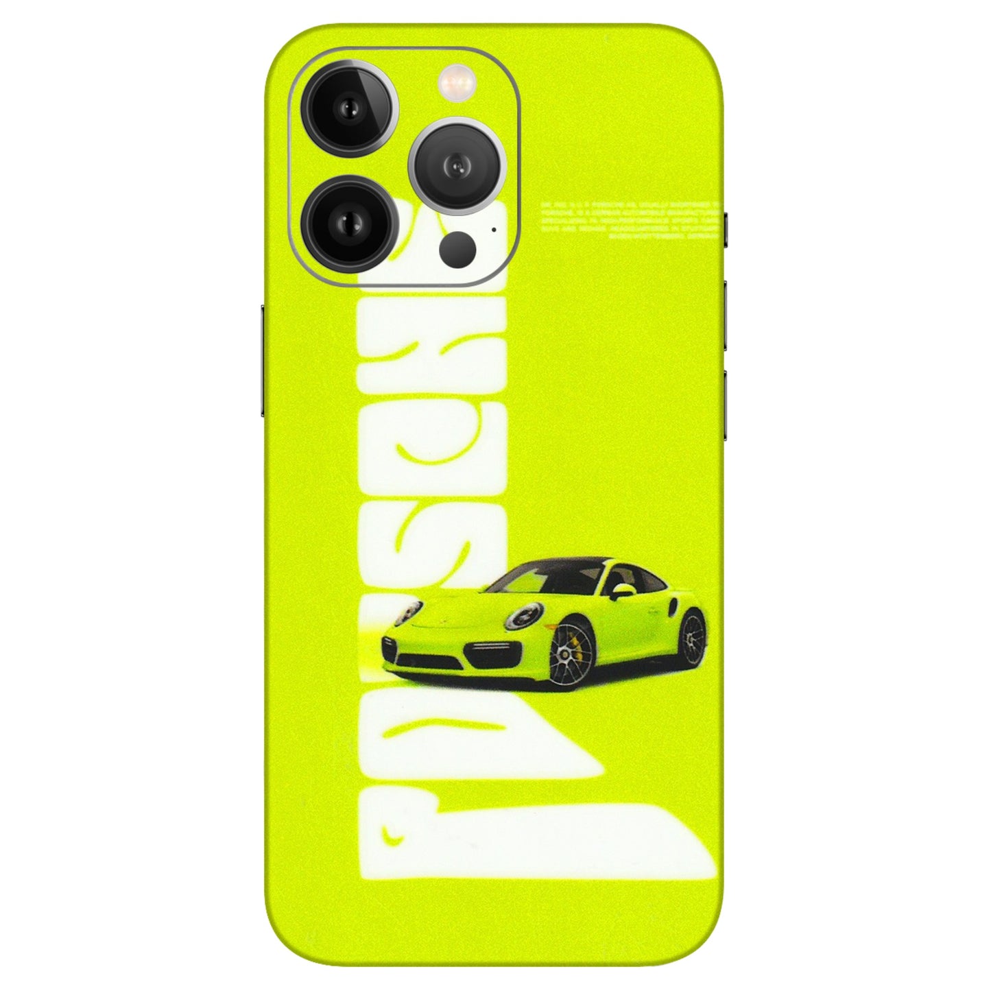 Apple iPhone Skins (All Models) - Lime Green Porche - 3D Embossed Finish (L-30) iPhone 13 Pro Max