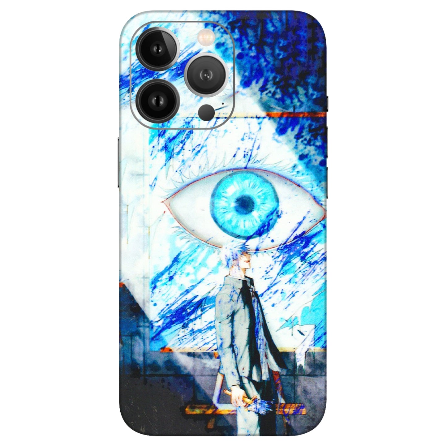 Apple iPhone Skins (All Models) - Anime Sea Blue Eye - 3D Embossed Finish (L-318) iPhone 13 Pro Max