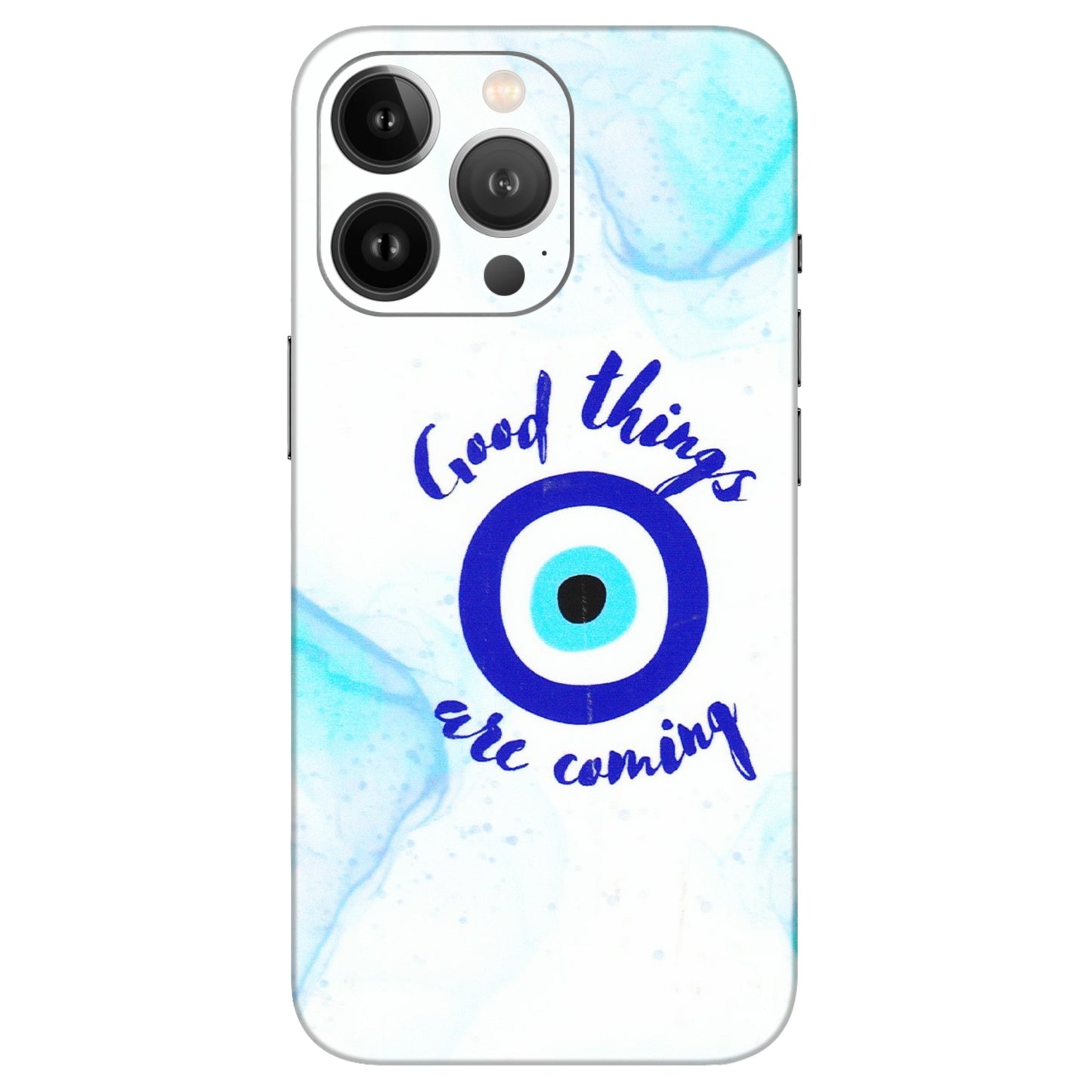 Apple iPhone Skins (All Models) - Evil Eye Good Things Are Coming - 3D Embossed Finish (L-322) iPhone 13 Pro Max
