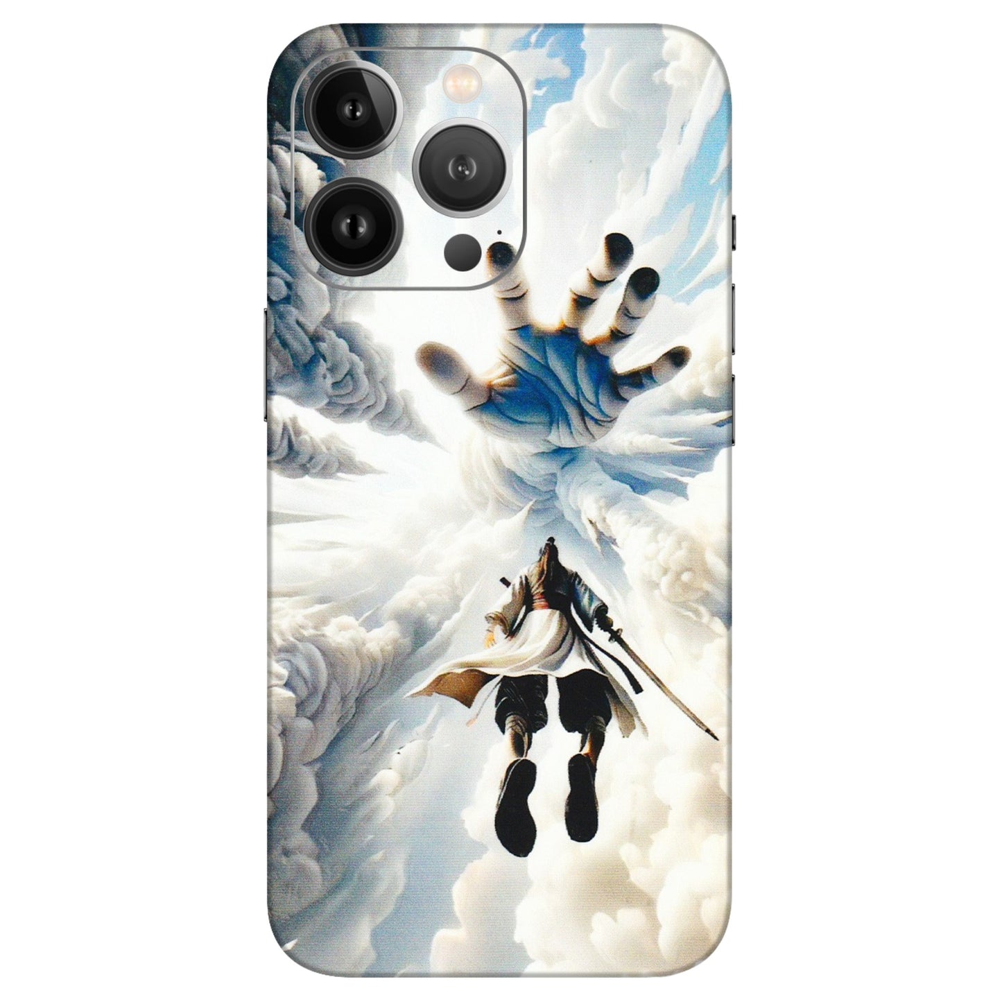 Apple iPhone Skins (All Models) - Big Hand With Monkey King - 3D Embossed Finish (L-323) iPhone 13 Pro Max