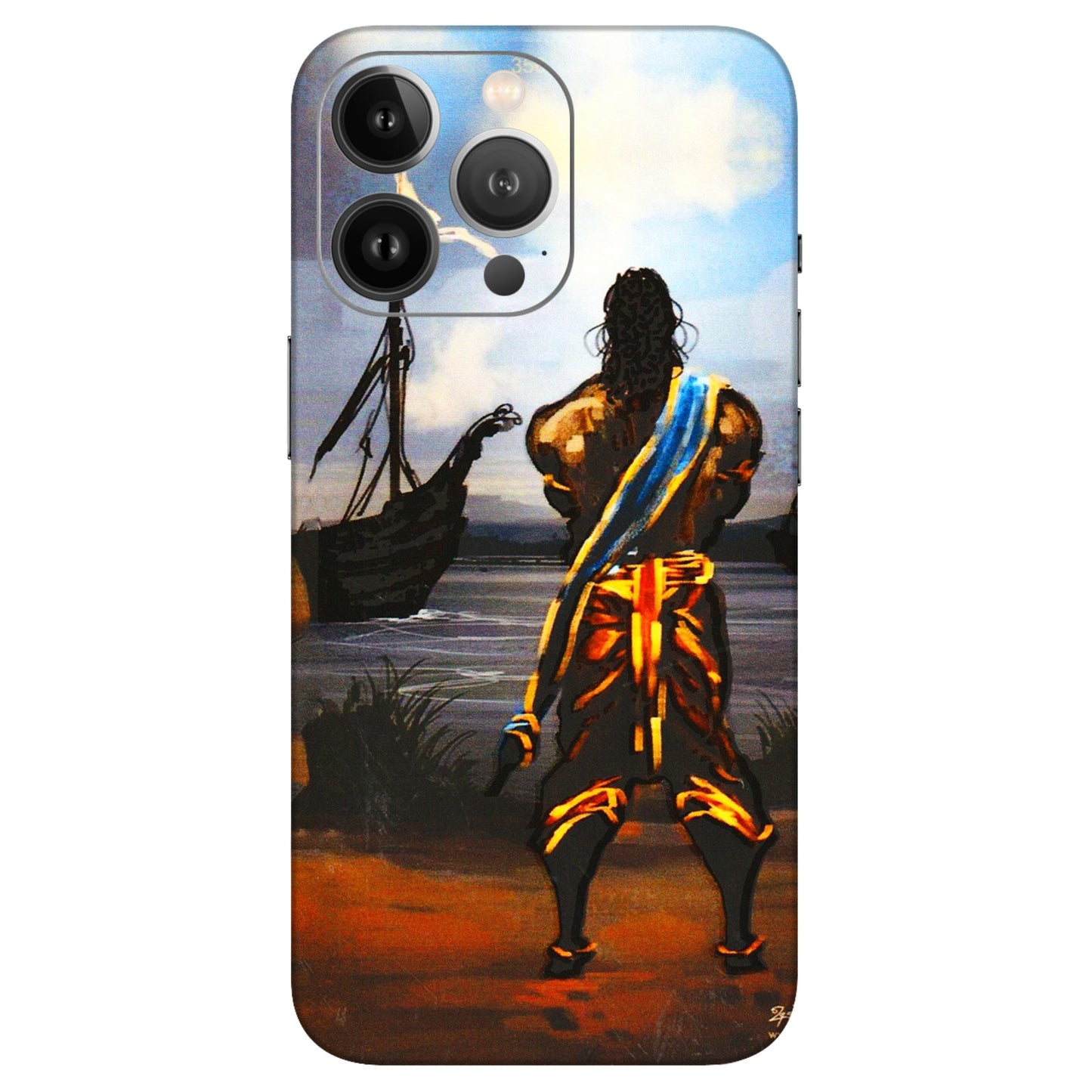 Apple iPhone Skins (All Models) - Heavenly God Figure - 3D Embossed Finish (L-34) iPhone 13 Pro Max