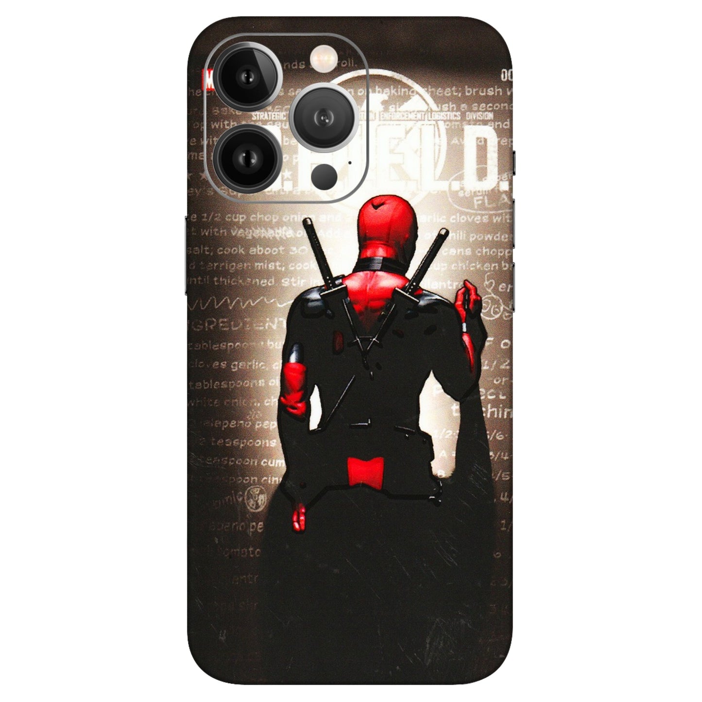 Apple iPhone Skins (All Models) - Deadpool - 3D Embossed Finish (L-56) iPhone 13 Pro Max