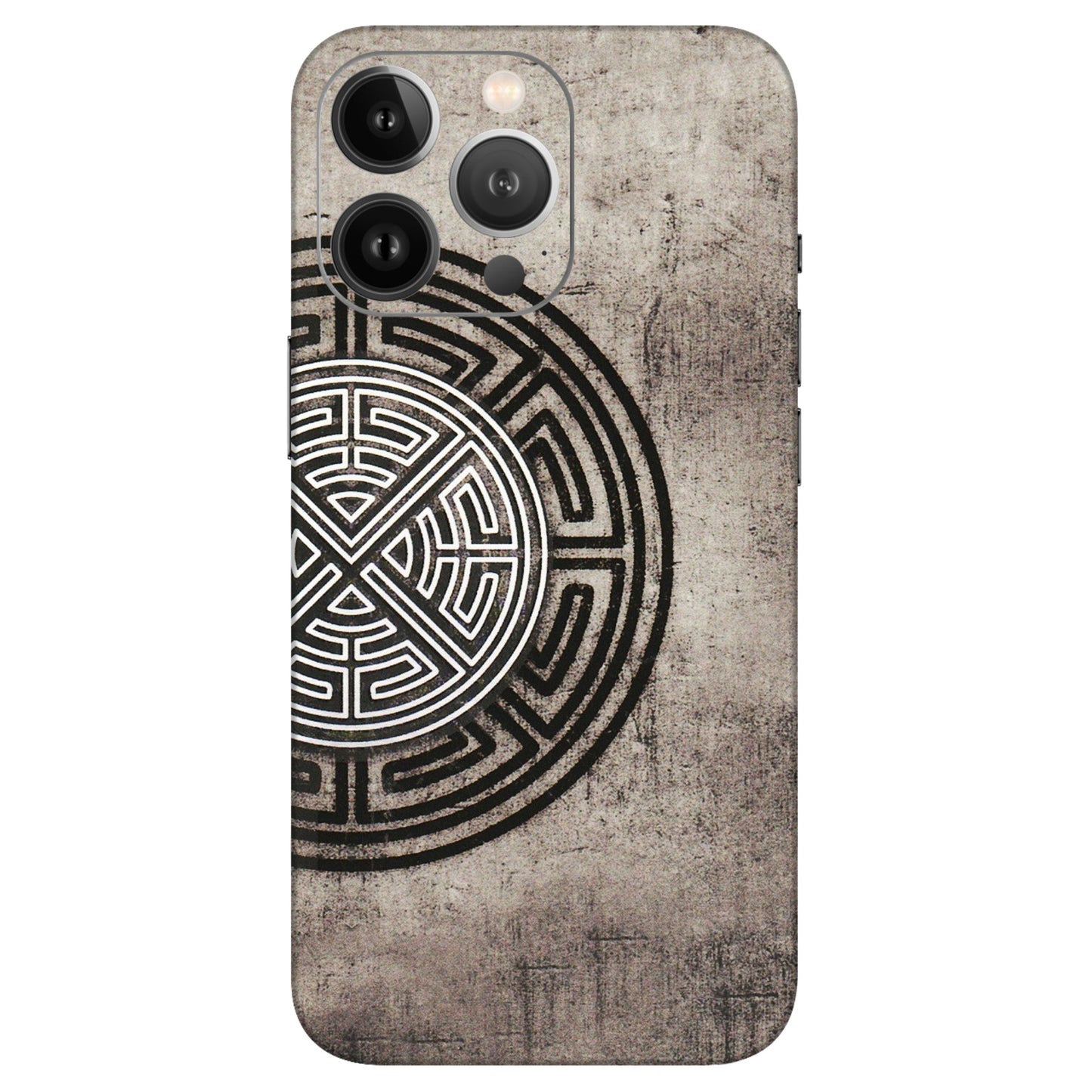 Apple iPhone Skins (All Models) - Mysterious Circular Design - 3D Embossed Finish (L-63) iPhone 13 Pro Max