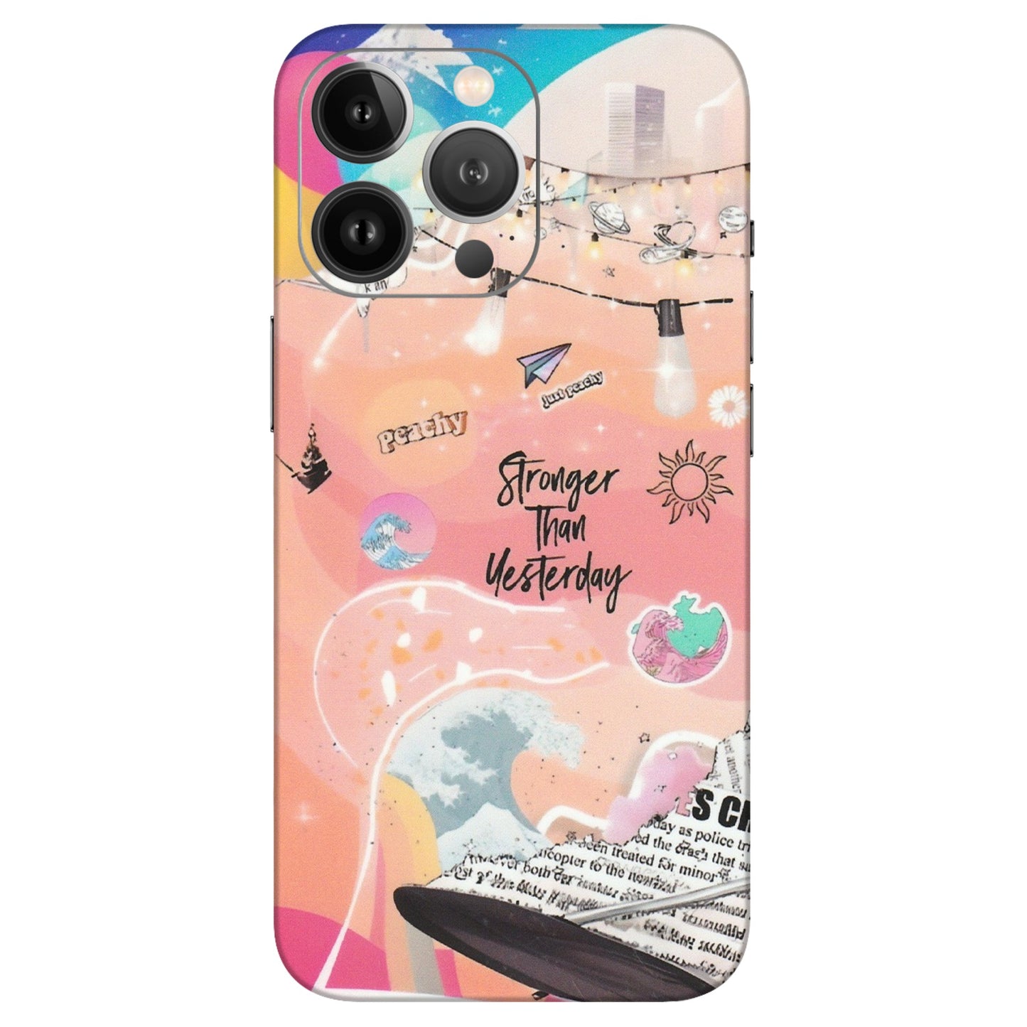 Apple iPhone Skins (All Models) - Stronger Then Yesterday - Matte Finish (M-128) iPhone 13 Pro Max