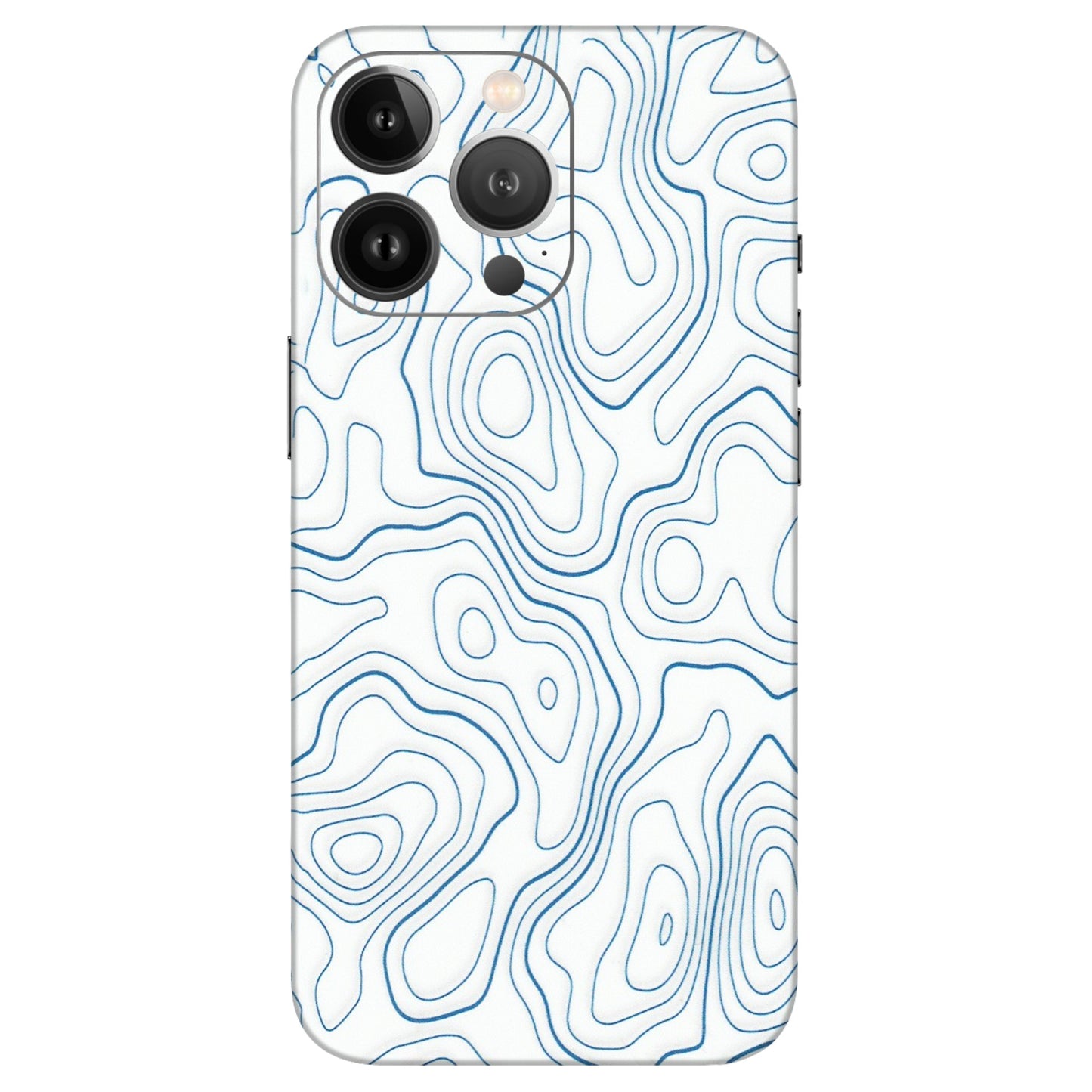 Apple iPhone Skins (All Models) - Blue And White Swirls - Matte Finish (M-139) iPhone 13 Pro Max