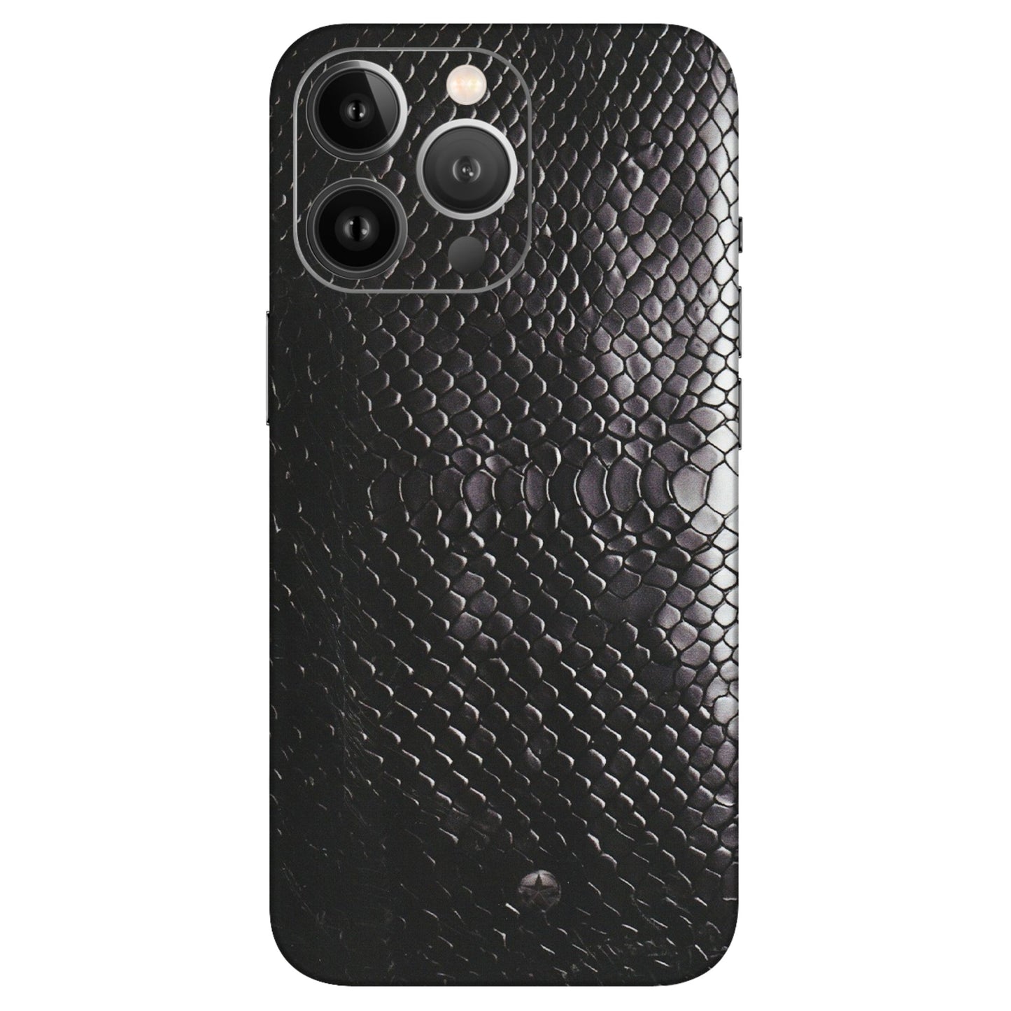 Apple iPhone Skins (All Models) - Black Snack Leather - Matte Finish (M-147) iPhone 13 Pro Max