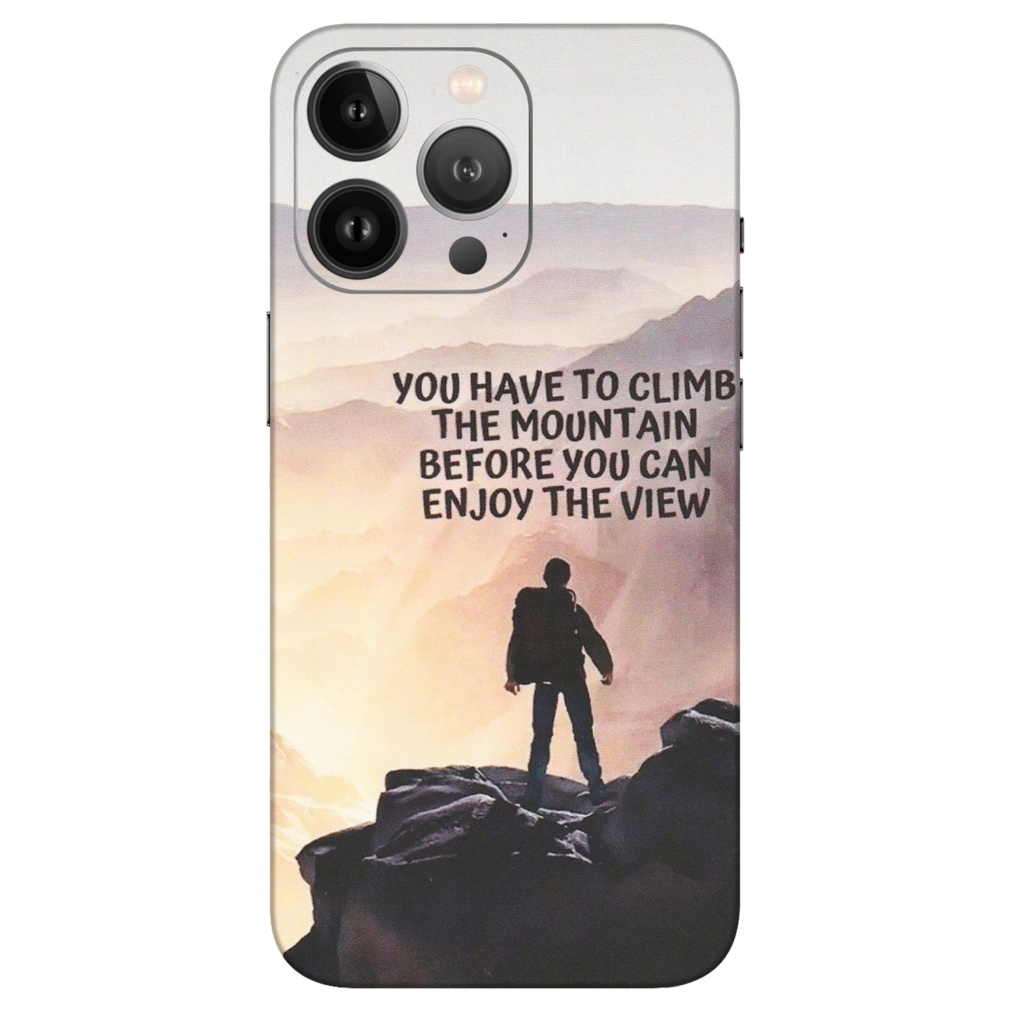Apple iPhone Skins (All Models) - Motivational Hiking Mountain - Matte Finish (M-28) iPhone 13 Pro Max