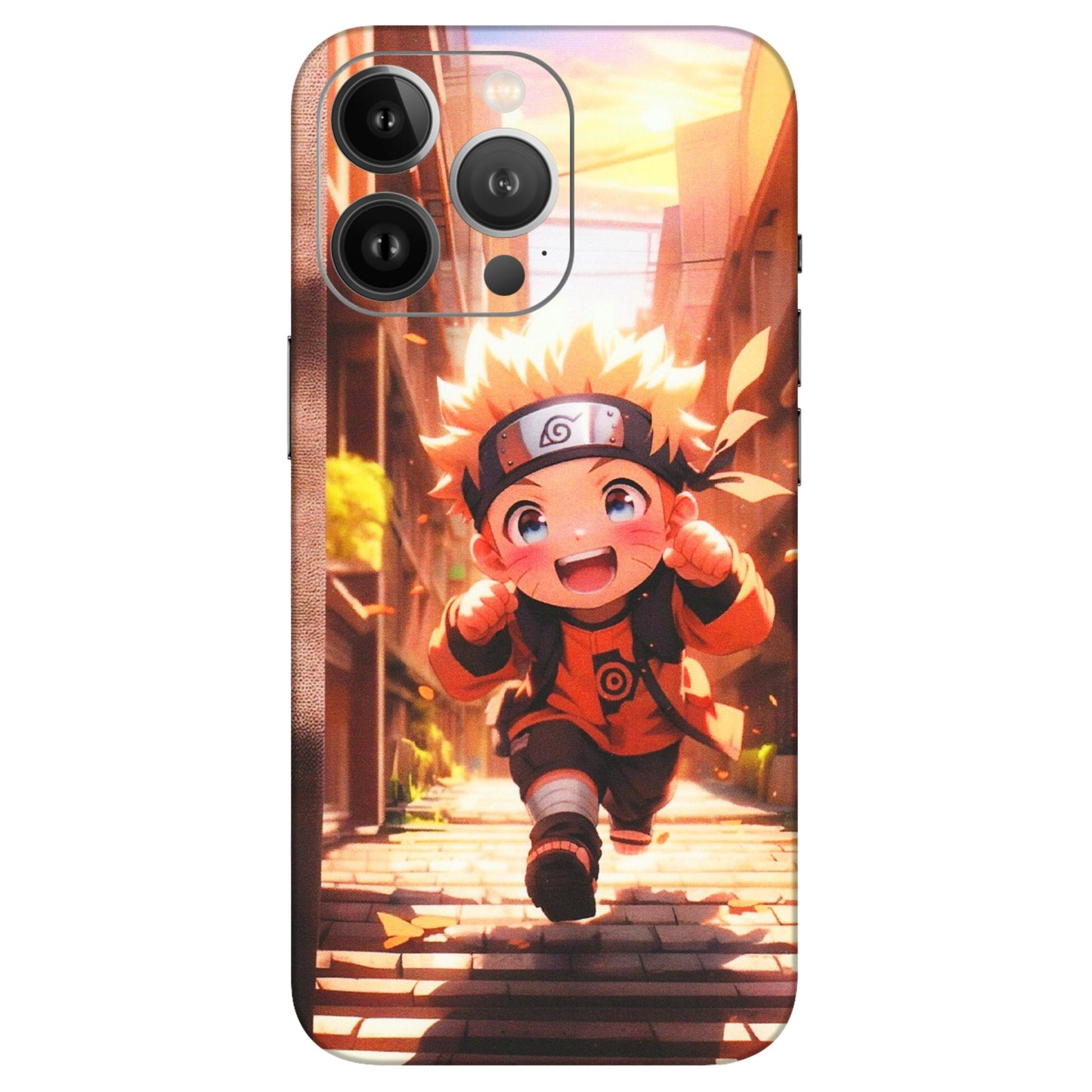 Apple iPhone Skins (All Models) - Naruto Cute Toon Running - Matte Finish (M-04) iPhone 13 Pro Max