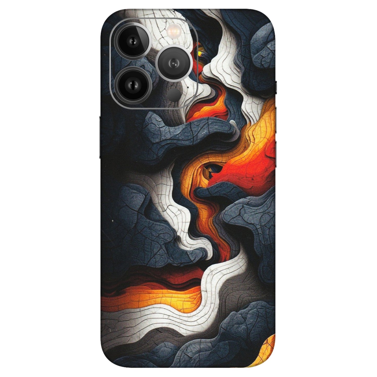 Apple iPhone Skins (All Models) - Abstract Volcanic Layers - Matte Finish (M-52) iPhone 13 Pro Max