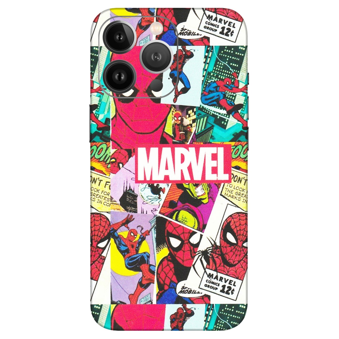 Apple iPhone Skins (All Models) - Marvel Comic Spiderman Grafitti - Matte Finish (M-72) iPhone 13 Pro Max