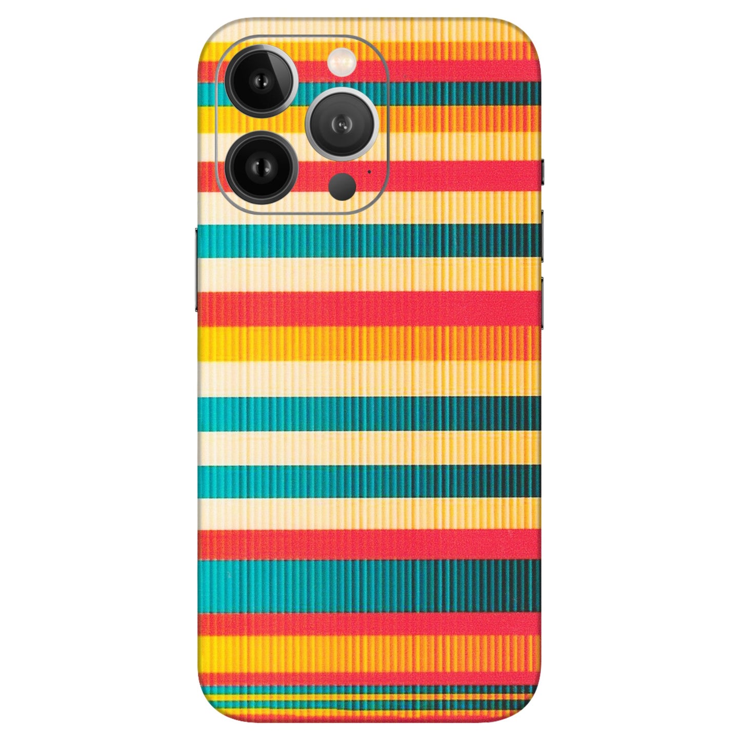 Apple iPhone Skins (All Models) - Colourful Stripes Soothing Effect - Matte Finish (M-86) iPhone 13 Pro Max