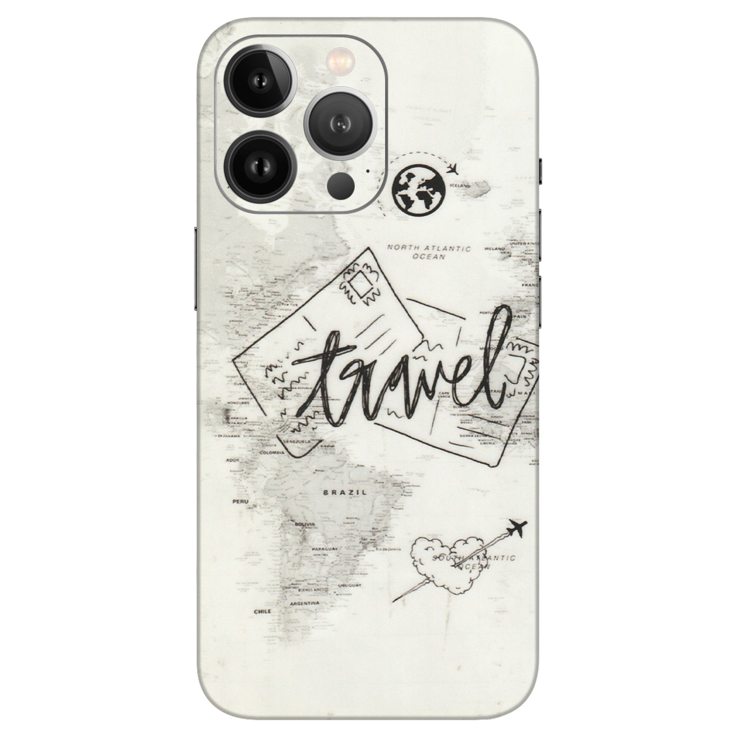 Apple iPhone Skins (All Models) - Travel Ticket - Transparent Finish (T-06) iPhone 13 Pro Max