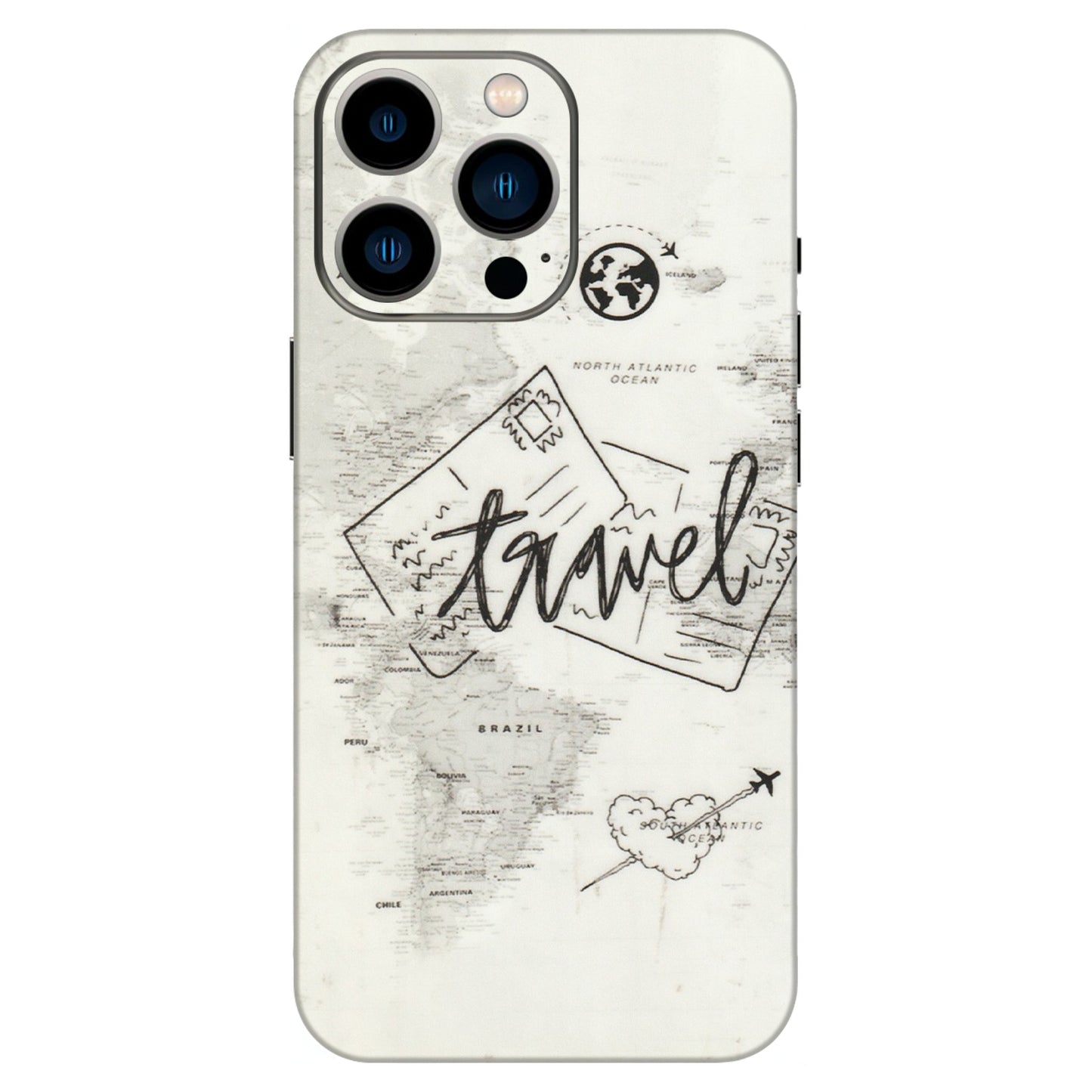 Apple iPhone Skins (All Models) - Travel Ticket - Transparent Finish (T-06) iPhone 13 Pro
