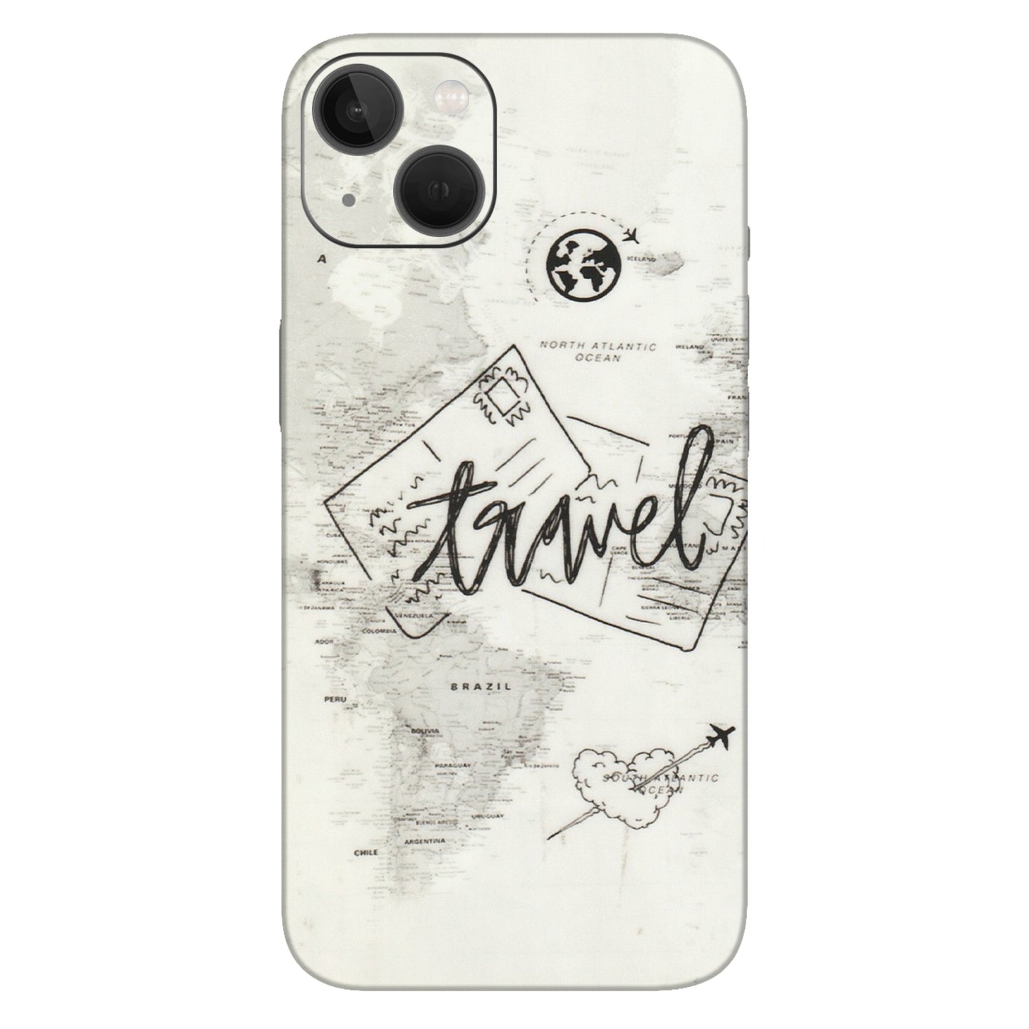 Apple iPhone Skins (All Models) - Travel Ticket - Transparent Finish (T-06) iPhone 13