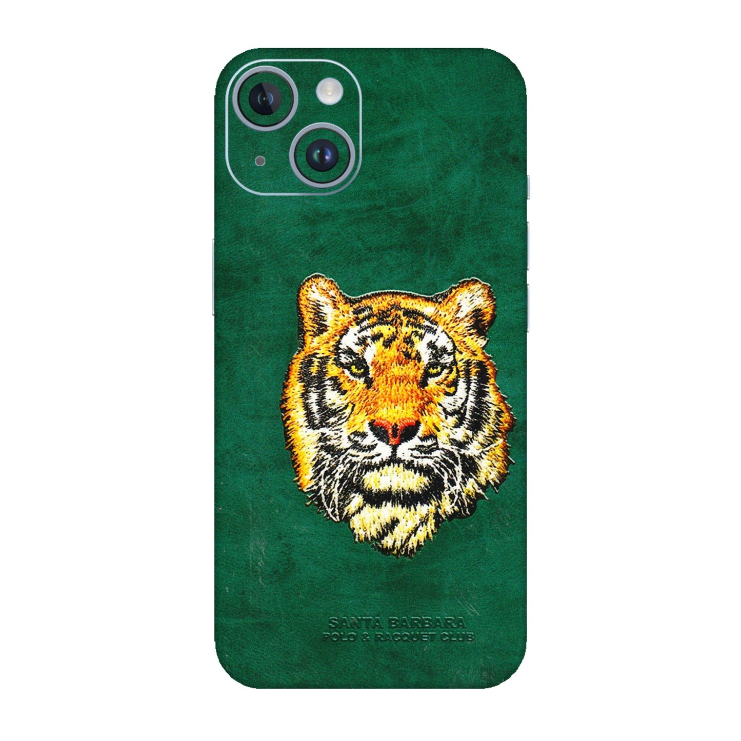 Apple iPhone Skins (All Models) - Leather Feel Tiger - 3D Embossed Finish (L-111) iPhone 14