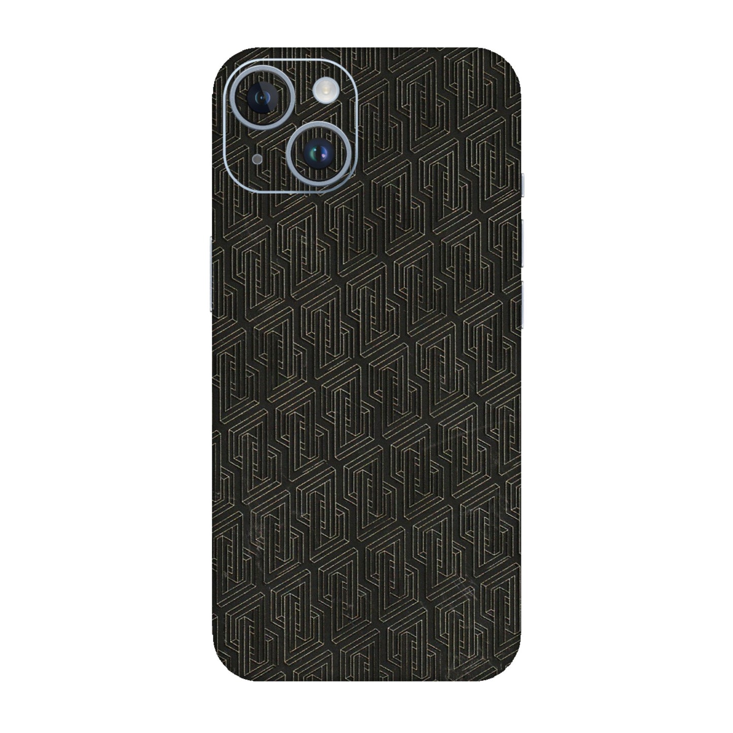 Apple iPhone Skins (All Models) - Black Abstract Pattern - 3D Embossed Finish (L-117) iPhone 14