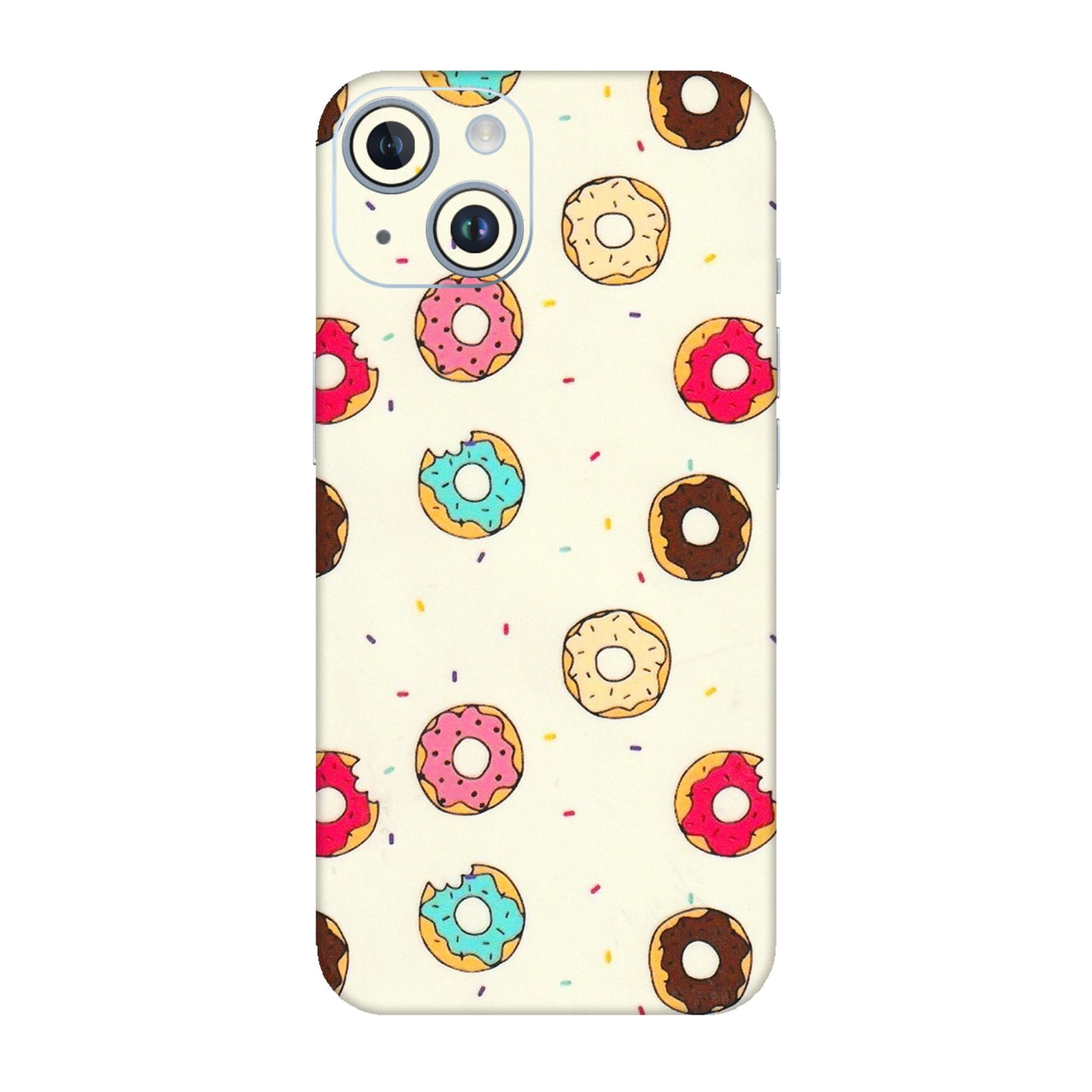 Apple iPhone Skins (All Models) - Mini Donuts Doodle Art - 3D Embossed Finish (L-122) iPhone 14