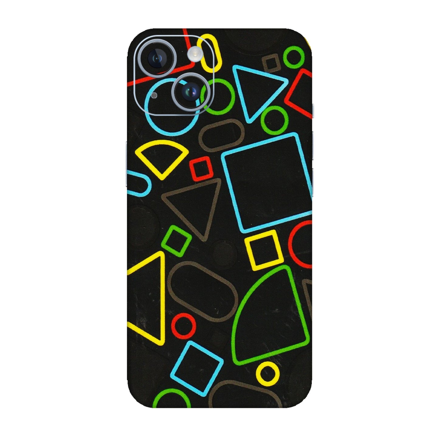 Apple iPhone Skins (All Models) - Black Shapes - 3D Embossed Finish (L-131) iPhone 14