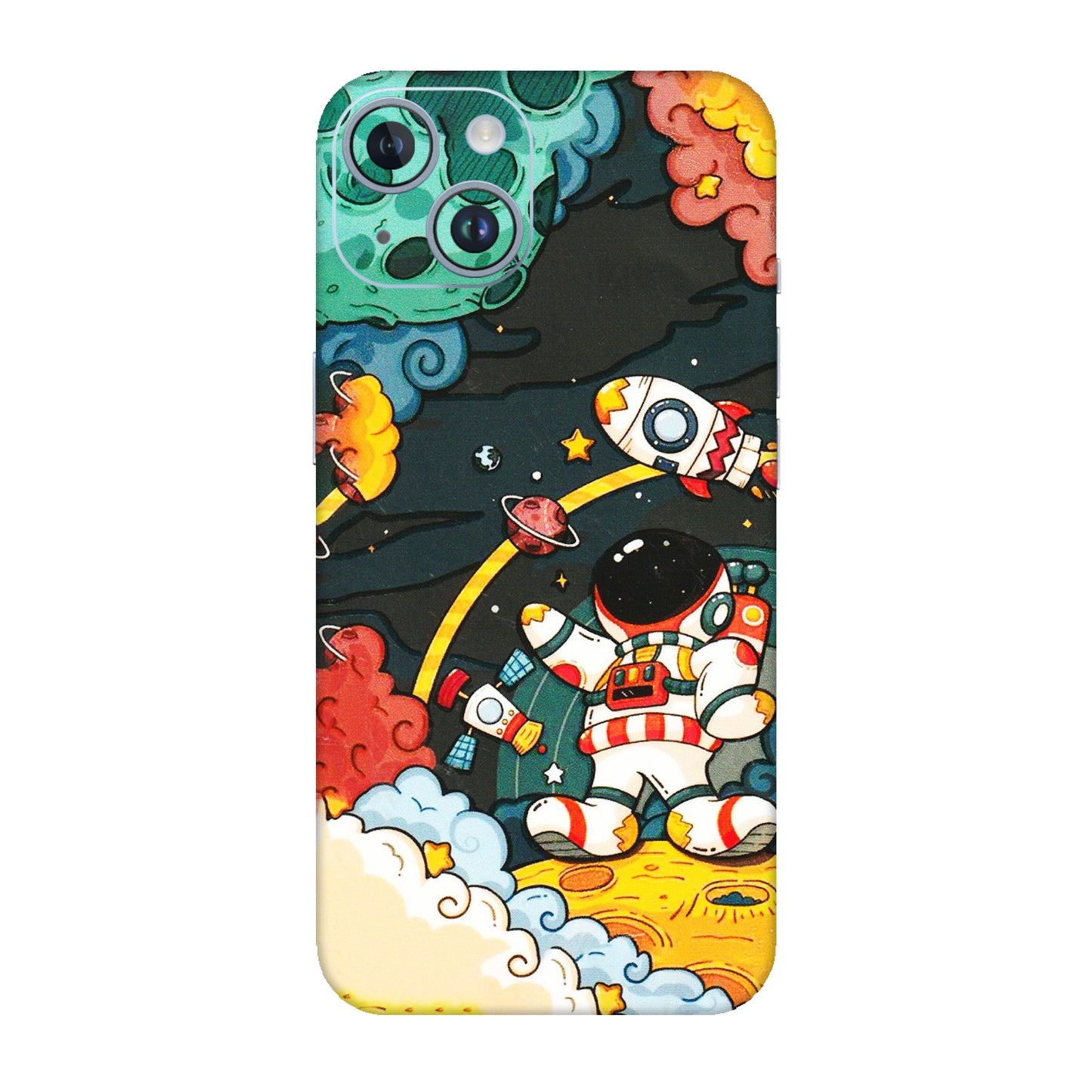 Apple iPhone Skins (All Models) - Astronauts & Spaceship - 3D Embossed Finish (L-145) iPhone 14