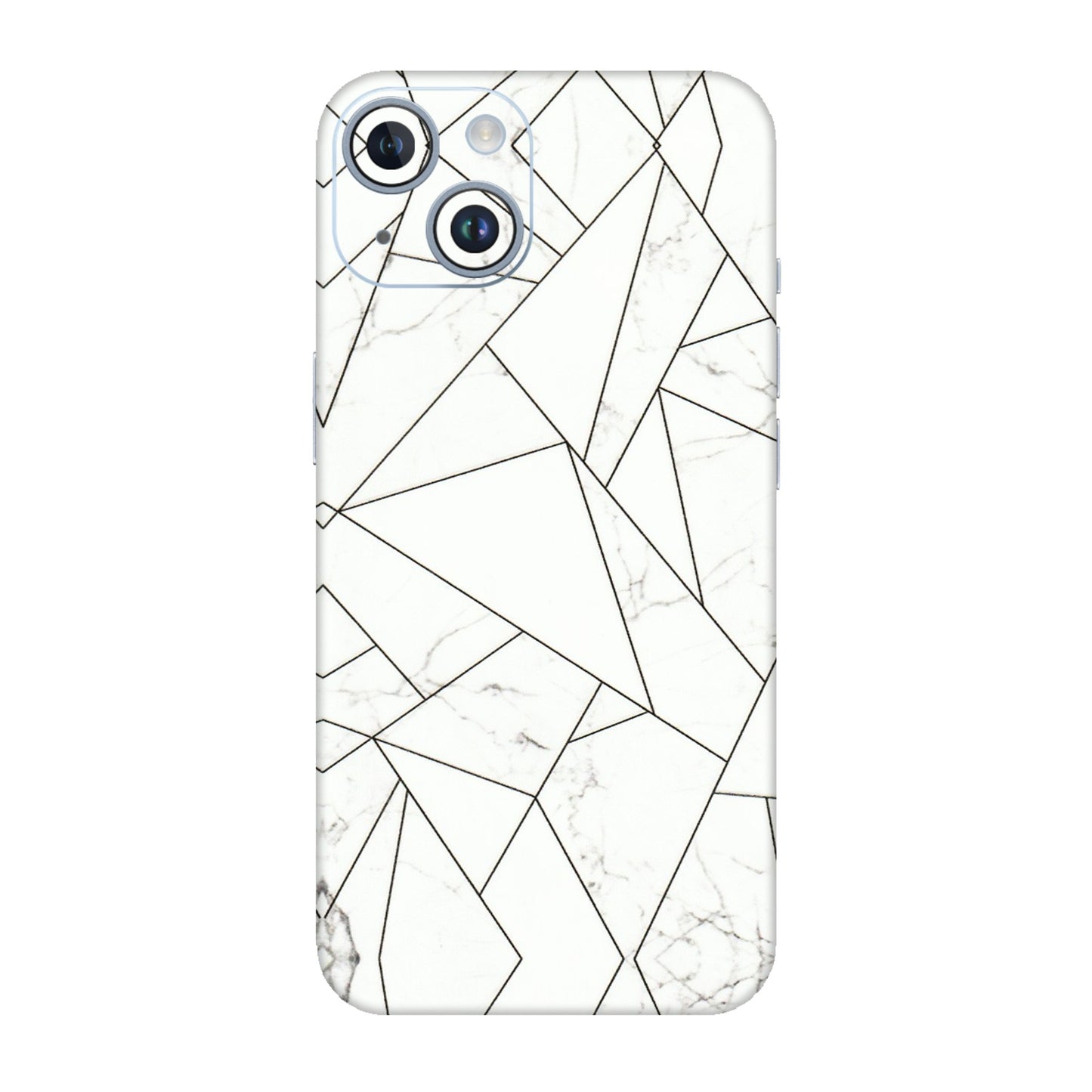 Apple iPhone Skins (All Models) - Luxury White Marble Effect - 3D Embossed Finish (L-168) iPhone 14
