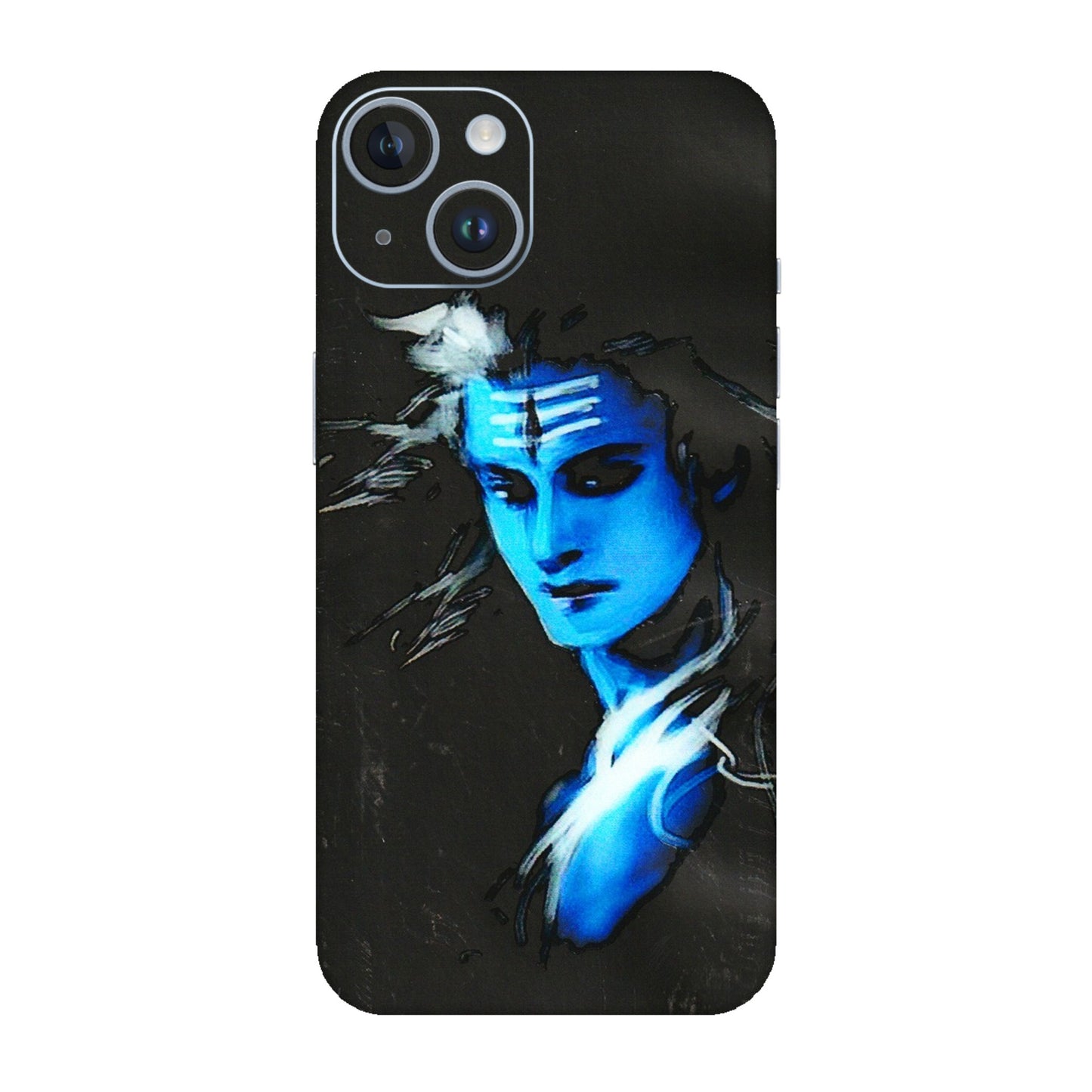 Apple iPhone Skins (All Models) - Har Har Mahadev Blue/Black - 3D Embossed Finish (L-185) iPhone 14