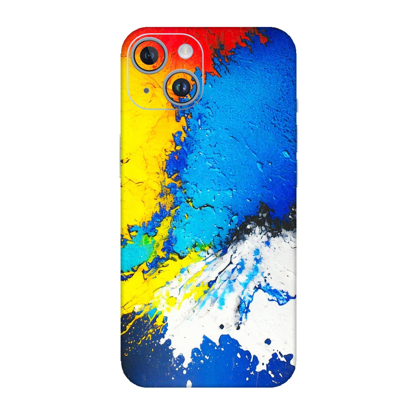 Apple iPhone Skins (All Models) - Acrylic Paint Spill - 3D Embossed Finish (L-229) iPhone 14