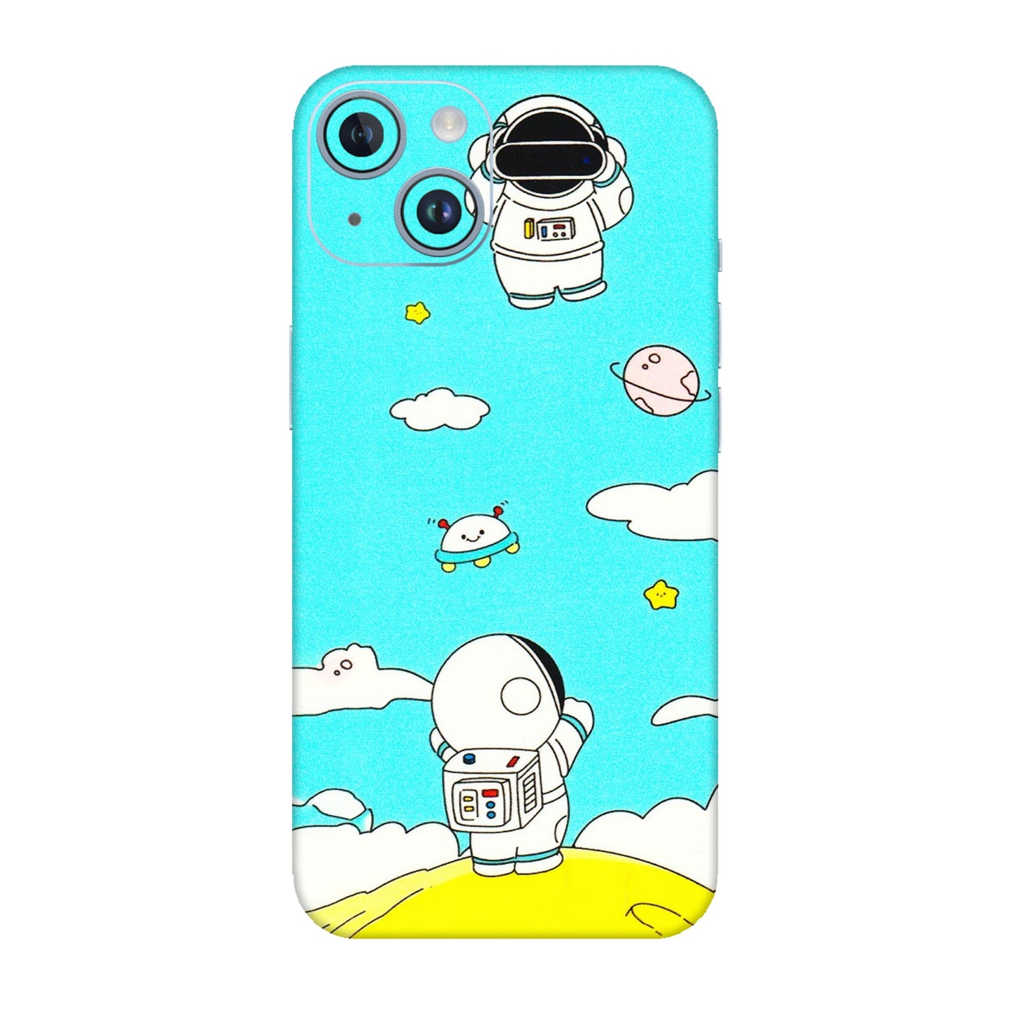 Apple iPhone Skins (All Models) - Blue Skies Astro Float - 3D Embossed Finish (L-230) iPhone 14
