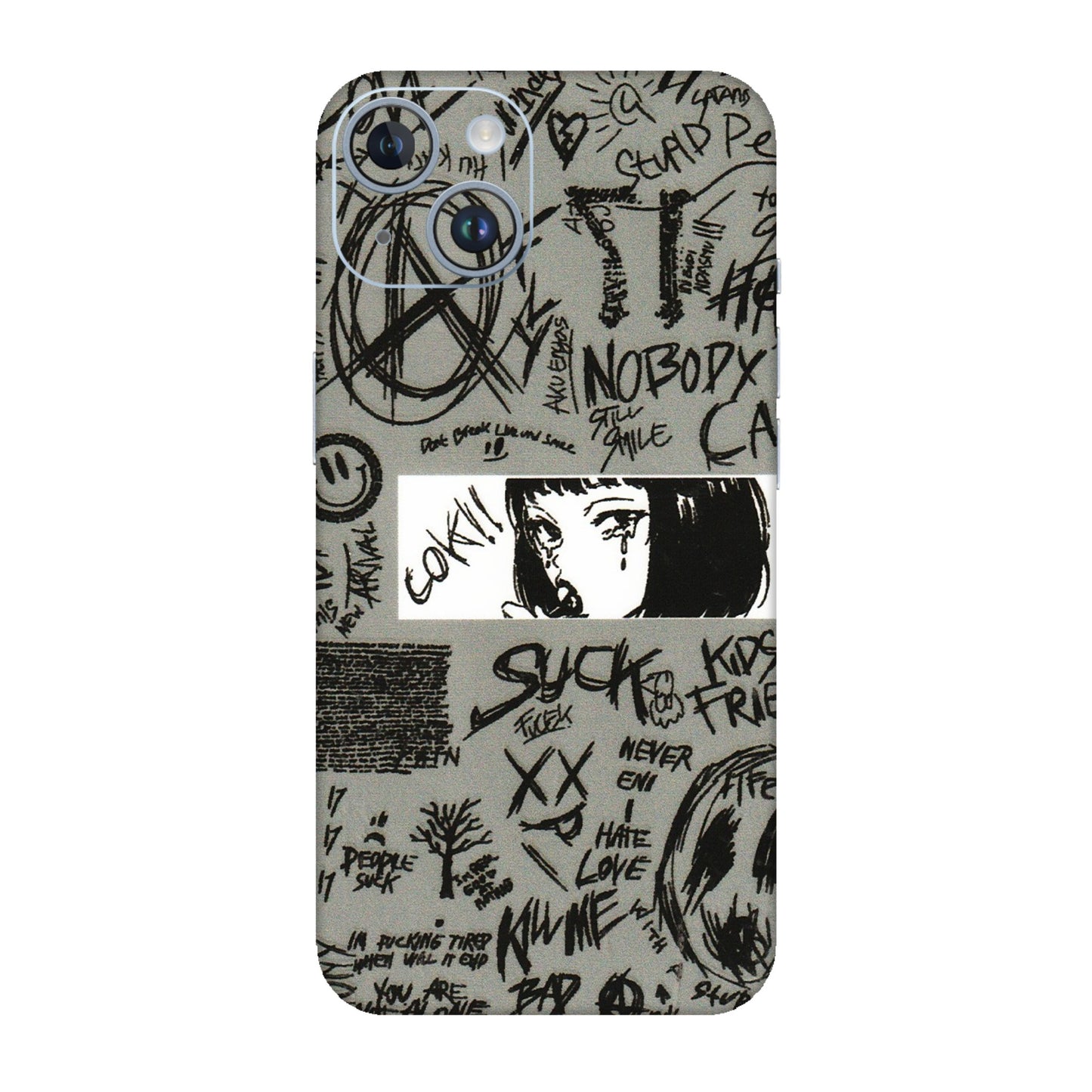 Apple iPhone Skins (All Models) - Never Have Love Anime - 3D Embossed Finish (L-260) iPhone 14