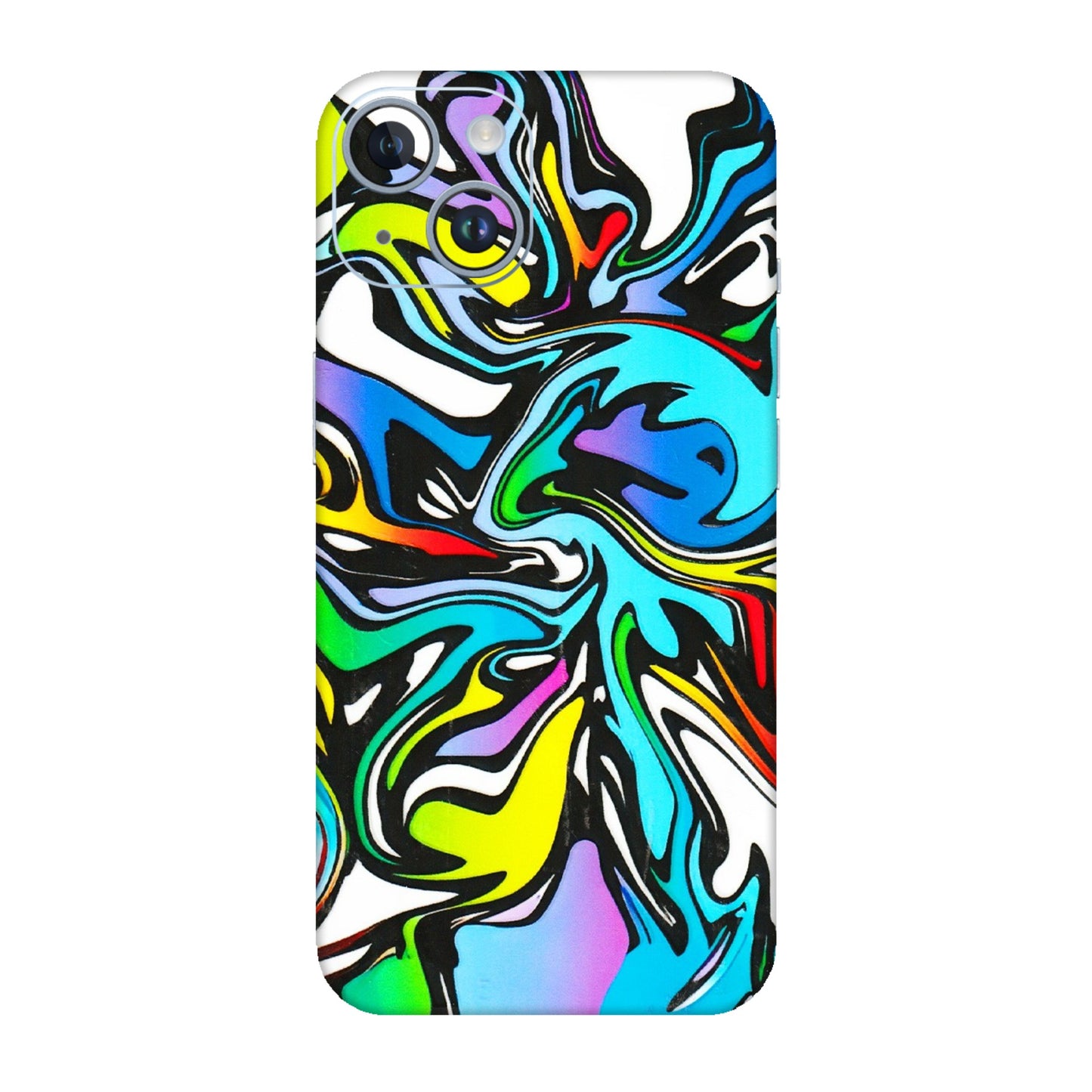 Apple iPhone Skins (All Models) - Abstract Colour Paints - 3D Embossed Finish (L-271) iPhone 14