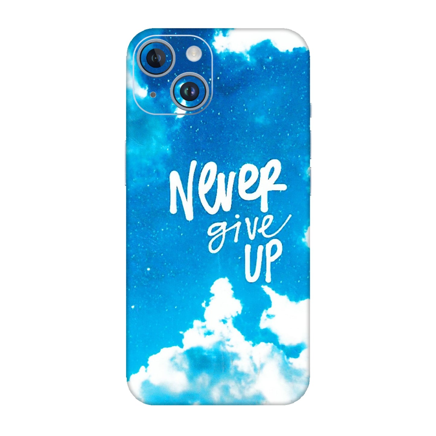 Apple iPhone Skins (All Models) - Never Give Up - 3D Embossed Finish (L-279) iPhone 14
