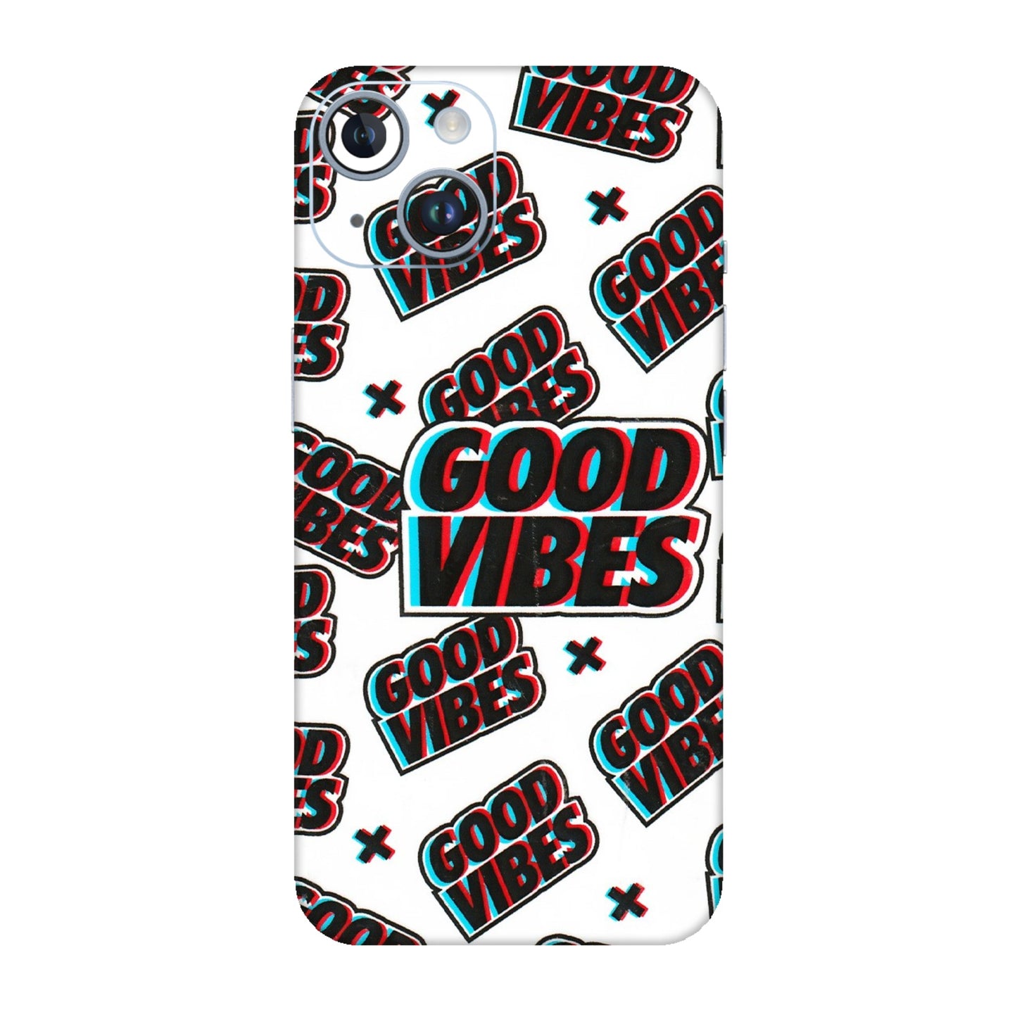 Apple iPhone Skins (All Models) - Good Vibes - 3D Embossed Finish (L-282) iPhone 14