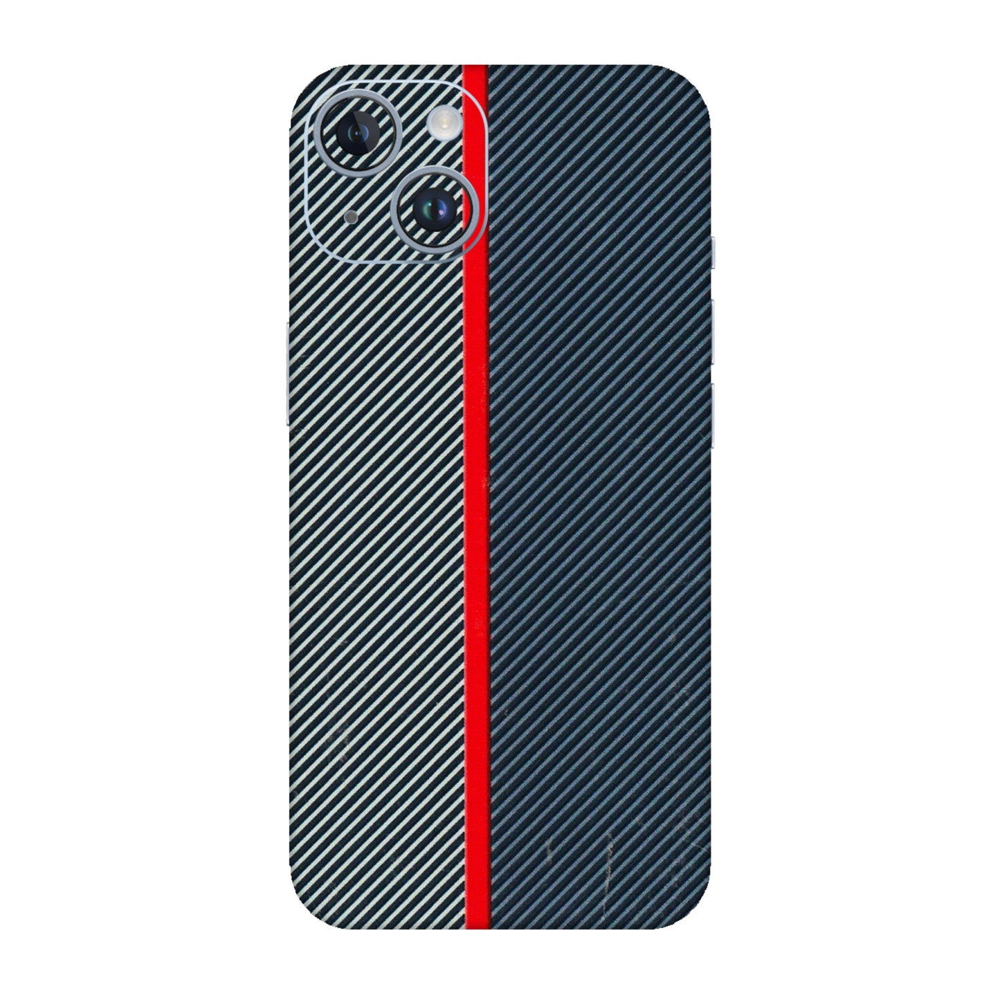 Apple iPhone Skins (All Models) - Blue Sober Lines - 3D Embossed Finish (L-305) iPhone 14