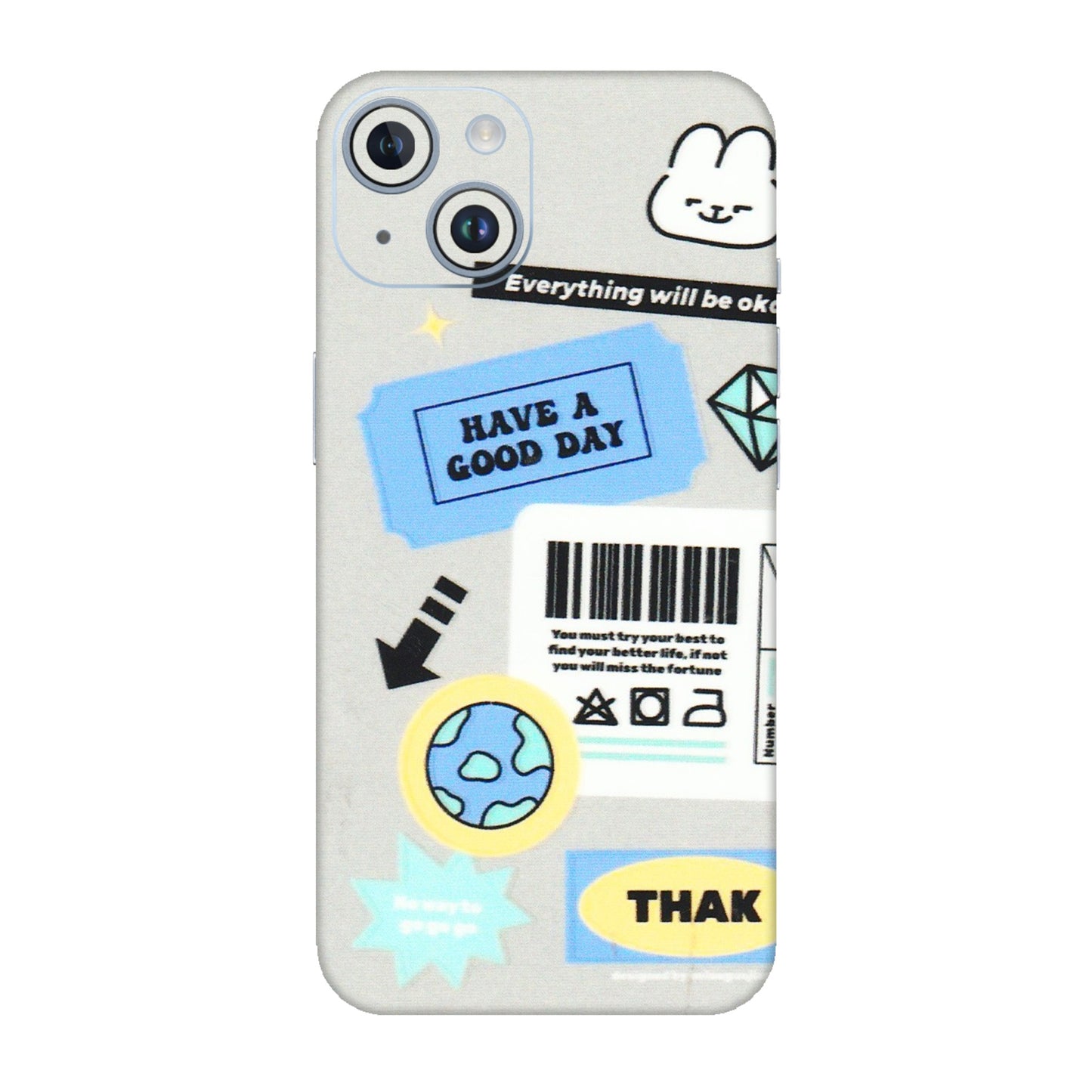 Apple iPhone Skins (All Models) - Will Be Okay Design - 3D Embossed Finish (L-316) iPhone 14
