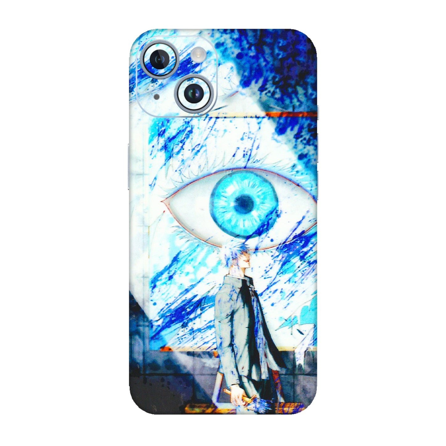 Apple iPhone Skins (All Models) - Anime Sea Blue Eye - 3D Embossed Finish (L-318) iPhone 14