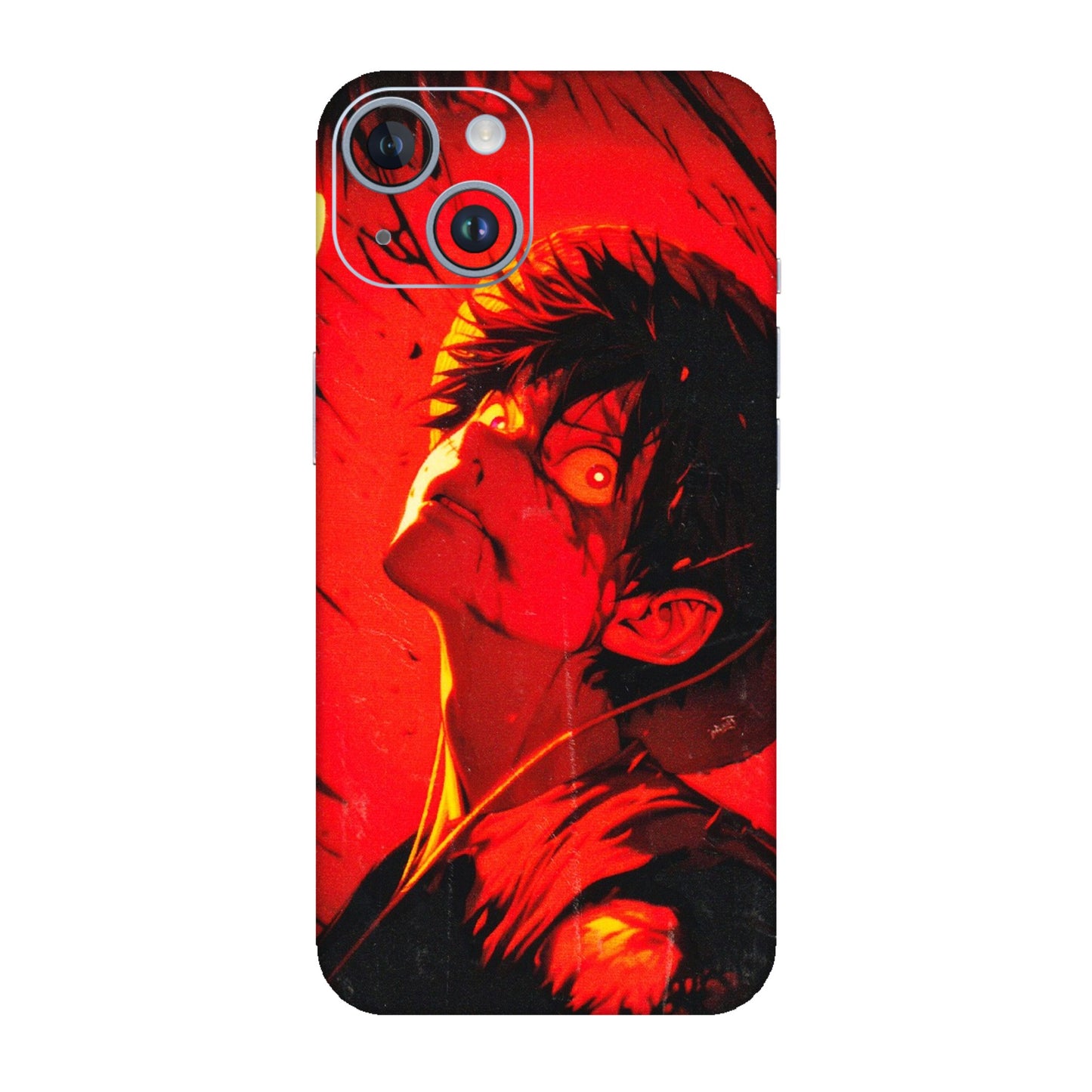 Apple iPhone Skins (All Models) - D.Luffy Power Up One Piece Anime - 3D Embossed Finish (L-326) iPhone 14