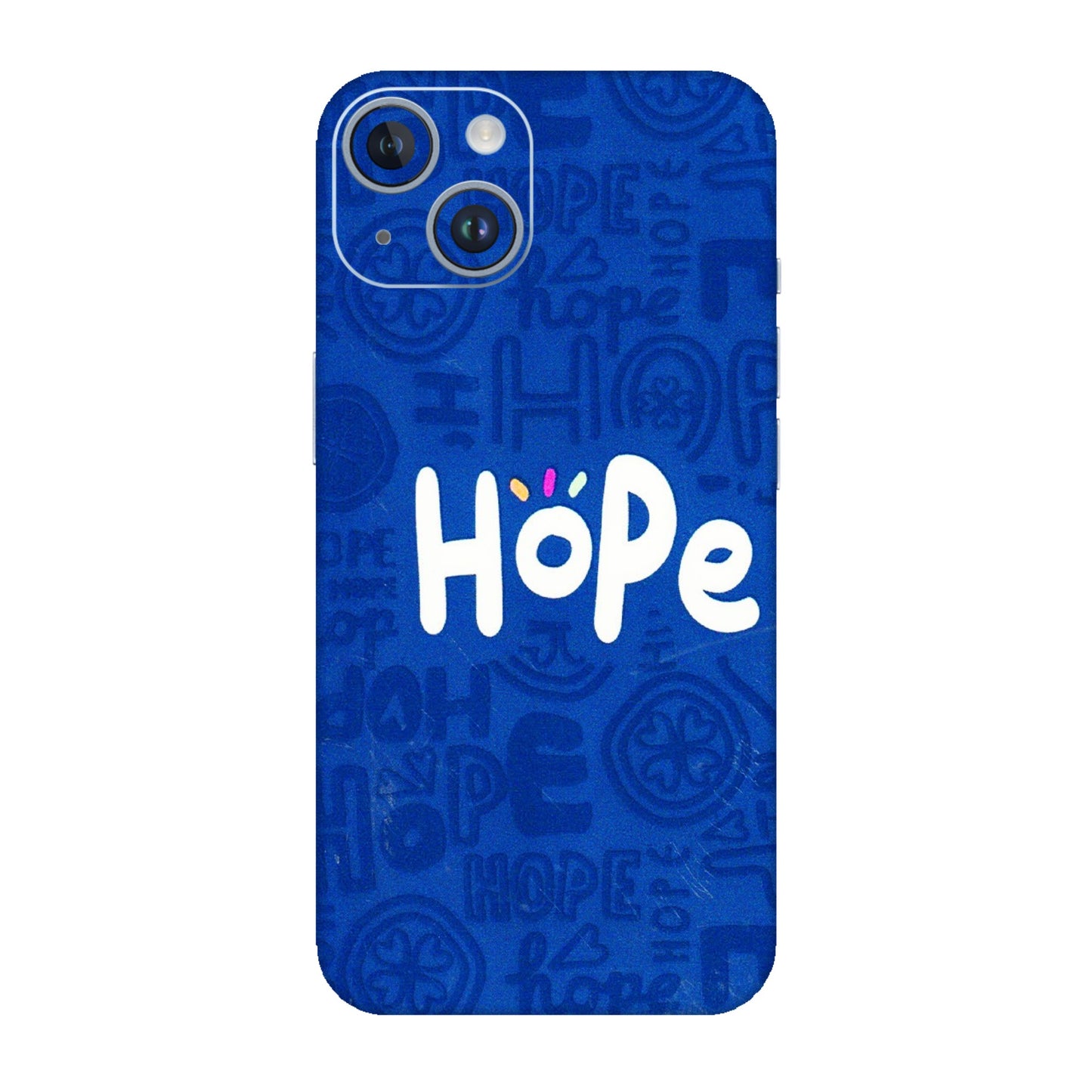 Apple iPhone Skins (All Models) - Hope Doodles Blue - 3D Embossed Finish (L-43) iPhone 14