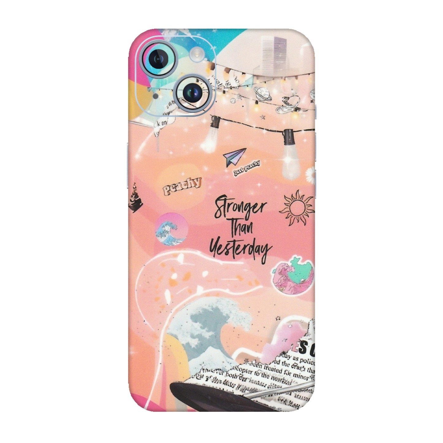 Apple iPhone Skins (All Models) - Stronger Then Yesterday - Matte Finish (M-128) iPhone 14