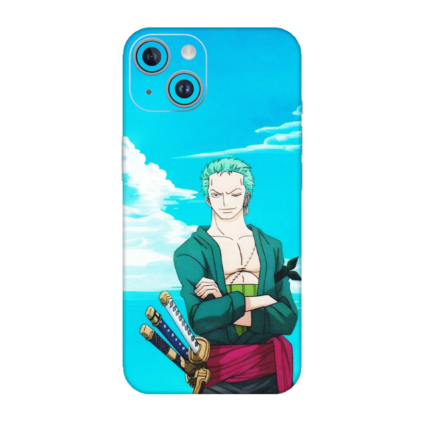 Apple iPhone Skins (All Models) - Cool Swordman Zoro Anime - Matte Finish (M-143) iPhone 14